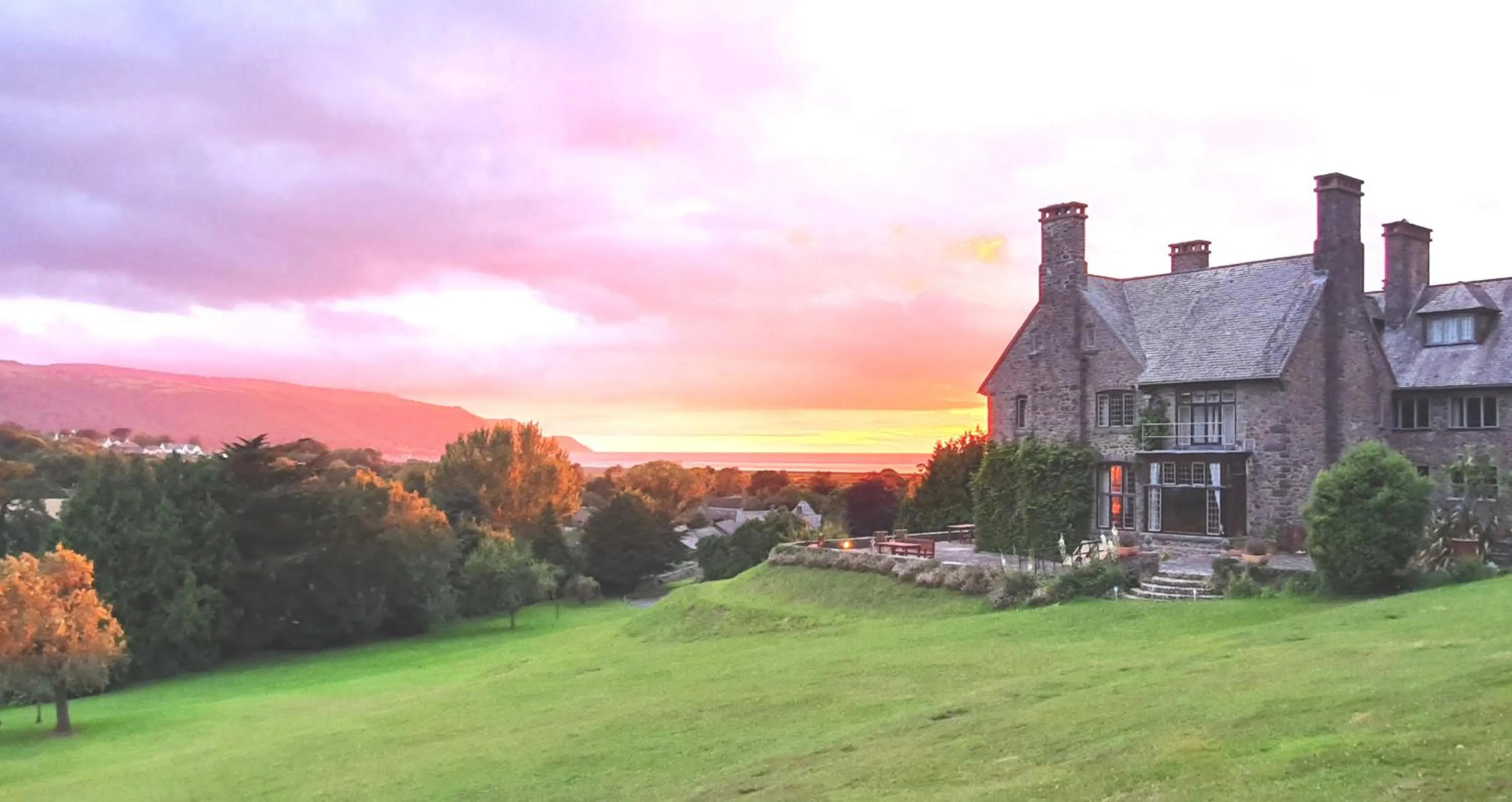 Property building in Luxury Bed And Breakfast at Bossington Hall in Exmoor, Somerset