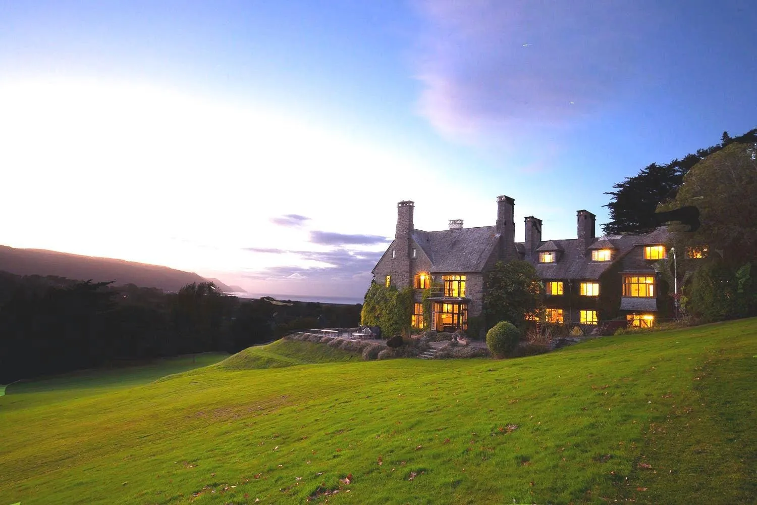 Property building in Luxury Bed And Breakfast at Bossington Hall in Exmoor, Somerset