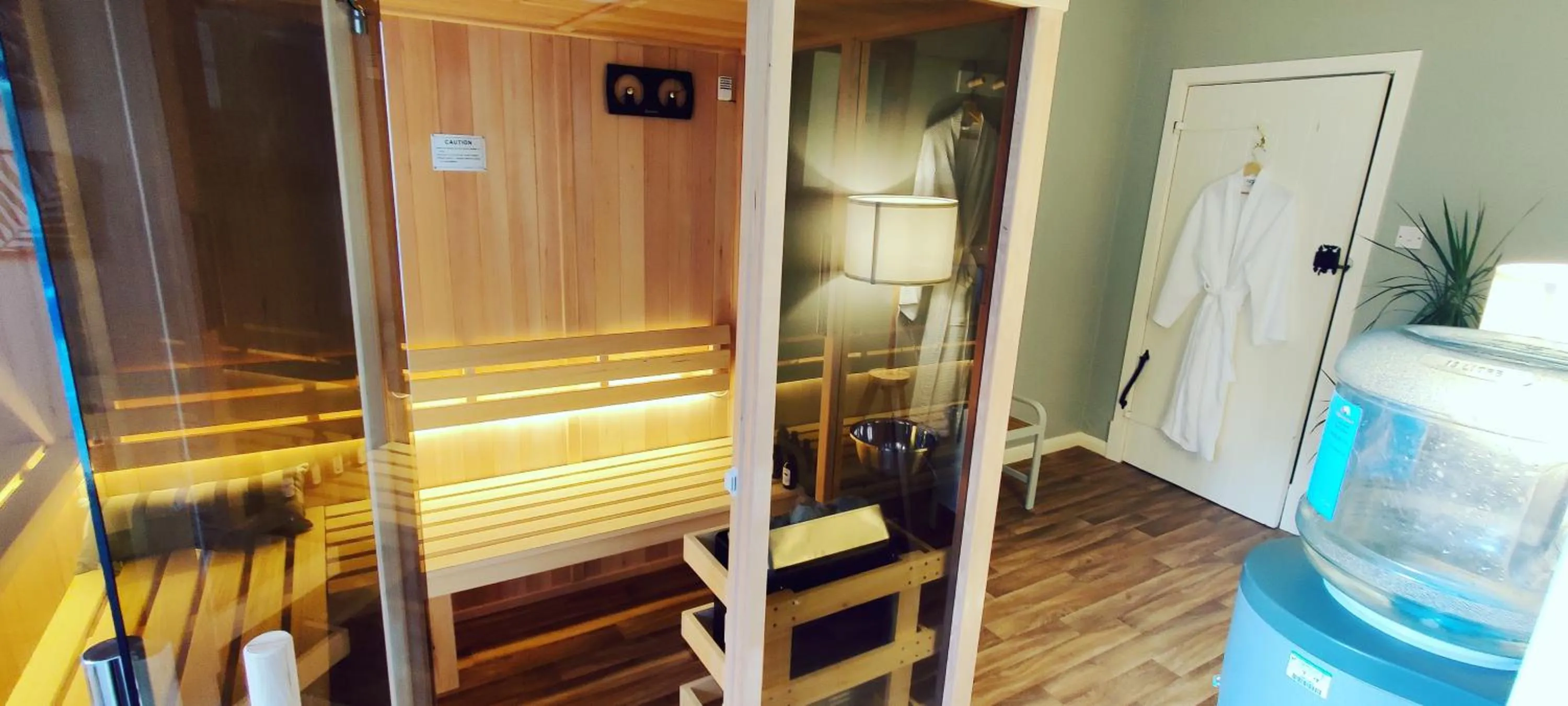 Sauna in Luxury Bed And Breakfast at Bossington Hall in Exmoor, Somerset