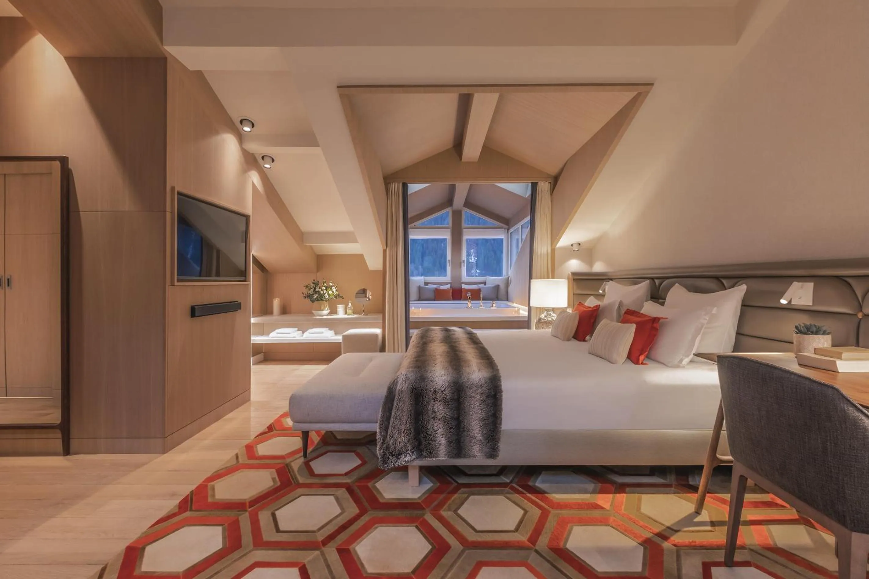 Bed in Hôtel Mont-Blanc Chamonix