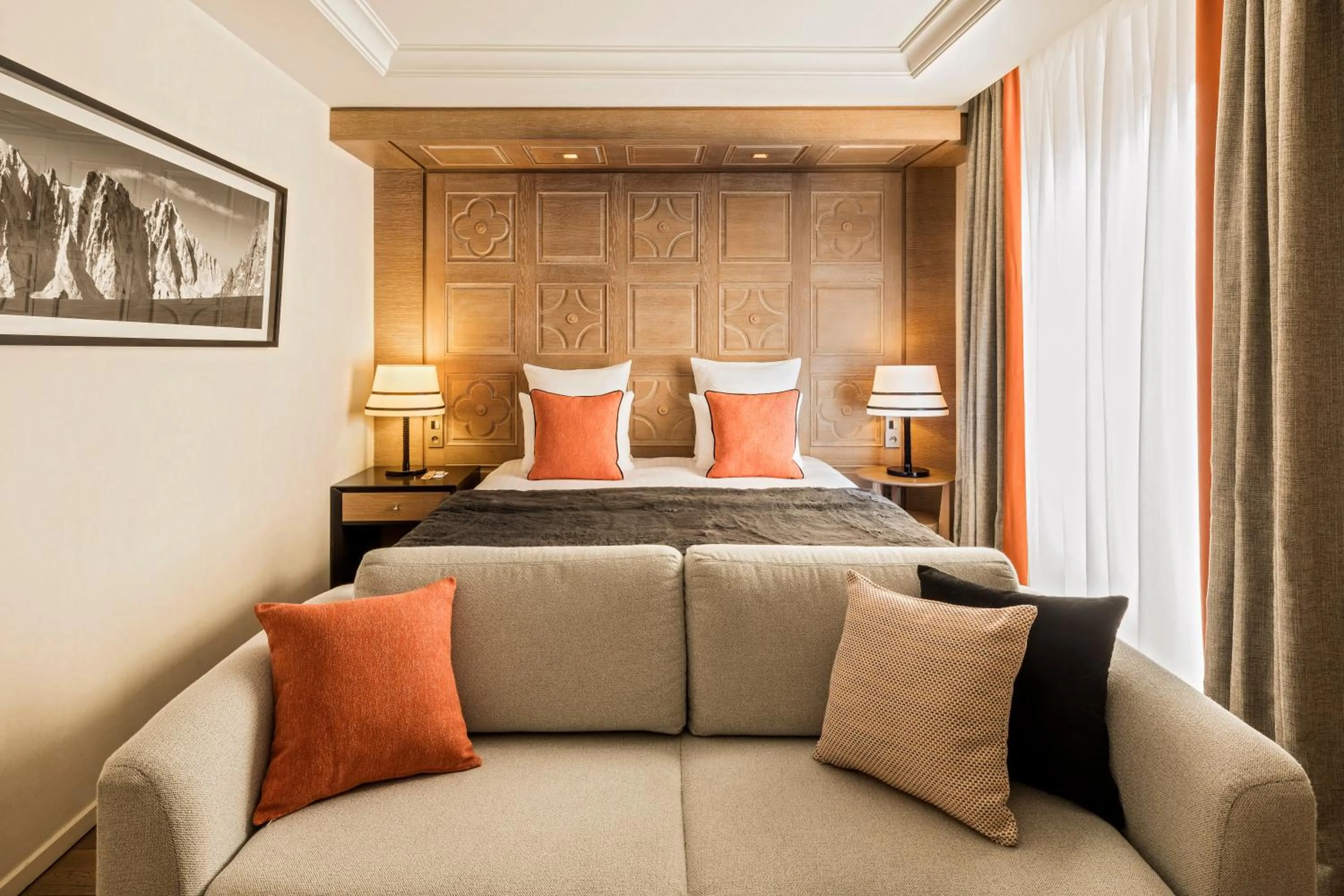 Bed in Hôtel Mont-Blanc Chamonix