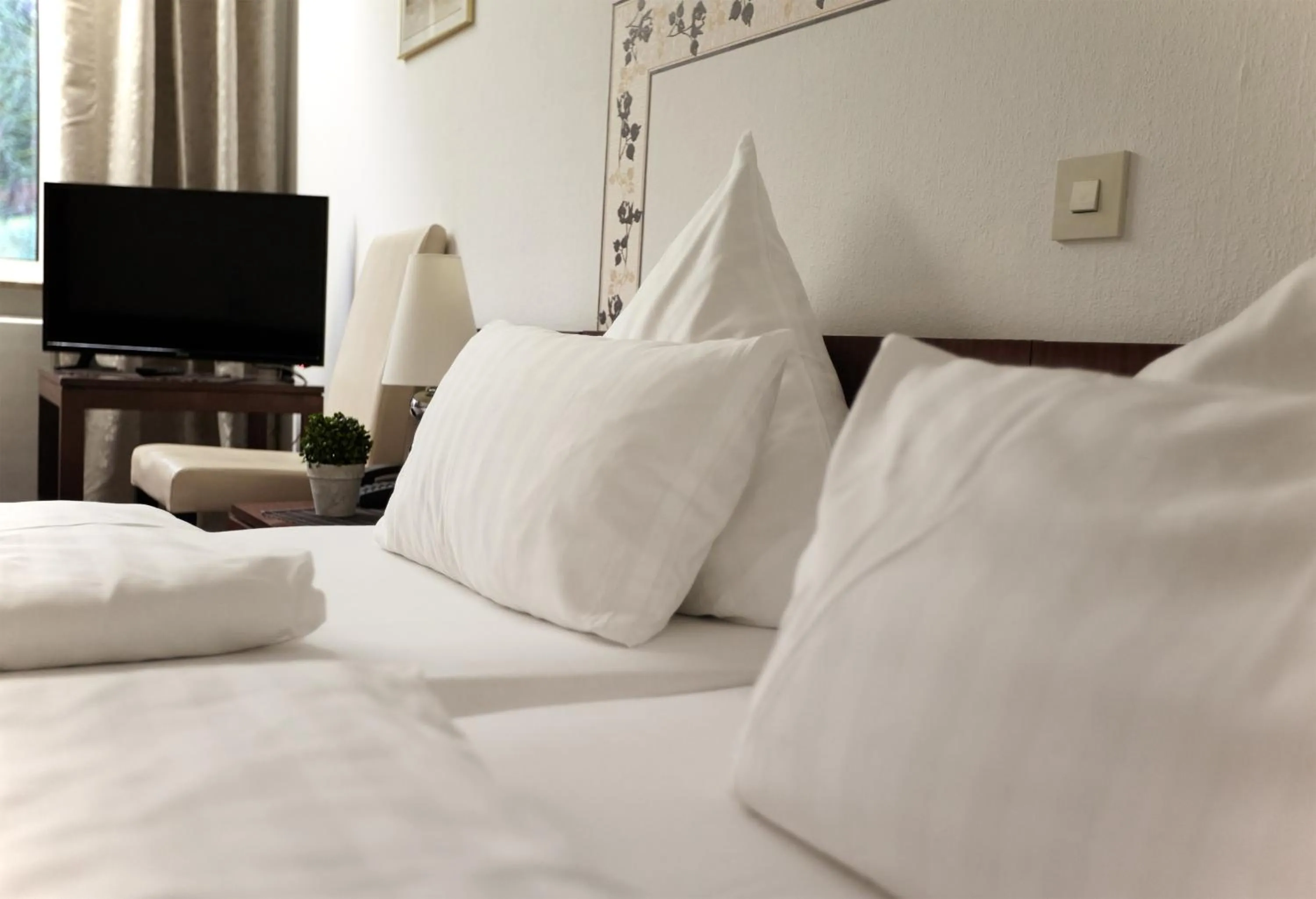 Photo of the whole room, Bed in Hotel Zur Burg Sternberg