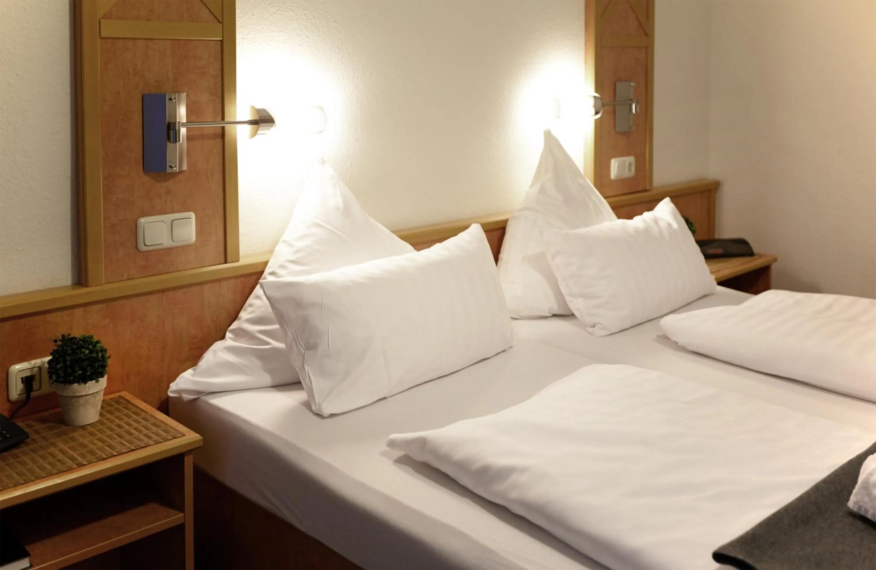 Photo of the whole room, Bed in Hotel Zur Burg Sternberg