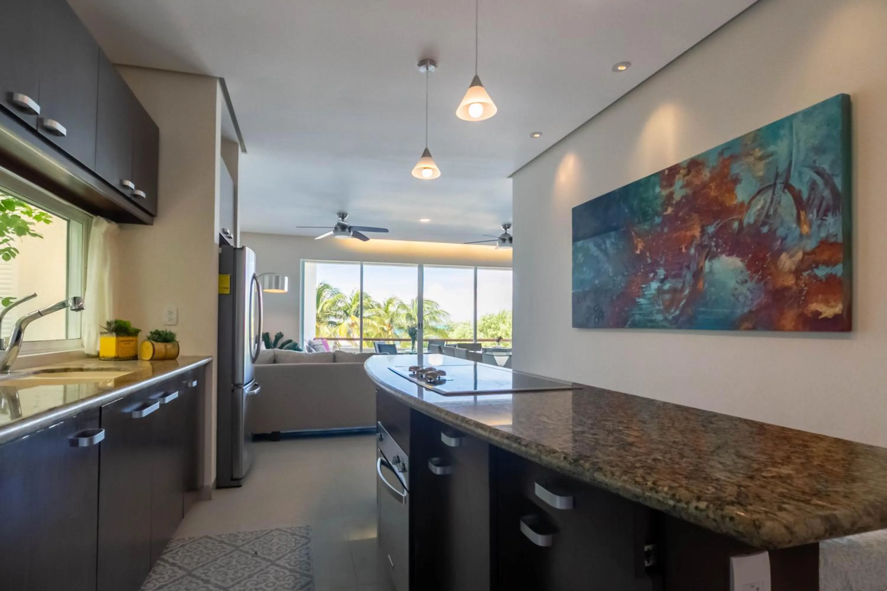 Kitchen or kitchenette in Sunset Condo 104 Puerta al Mar Isla Mujeres Mexico