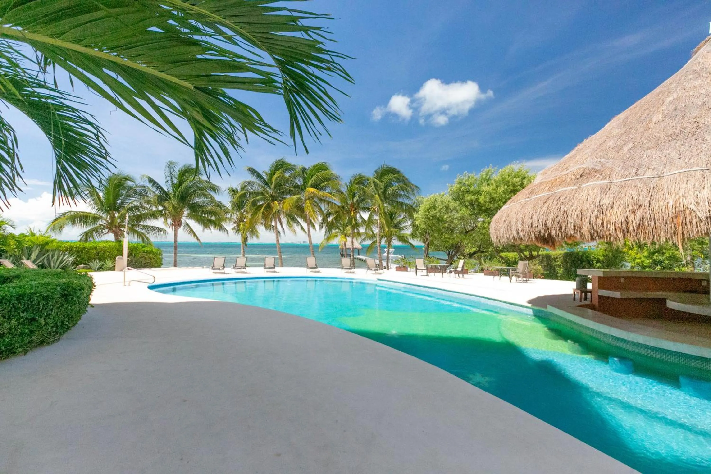 Swimming pool in Sunset Condo 104 Puerta al Mar Isla Mujeres Mexico