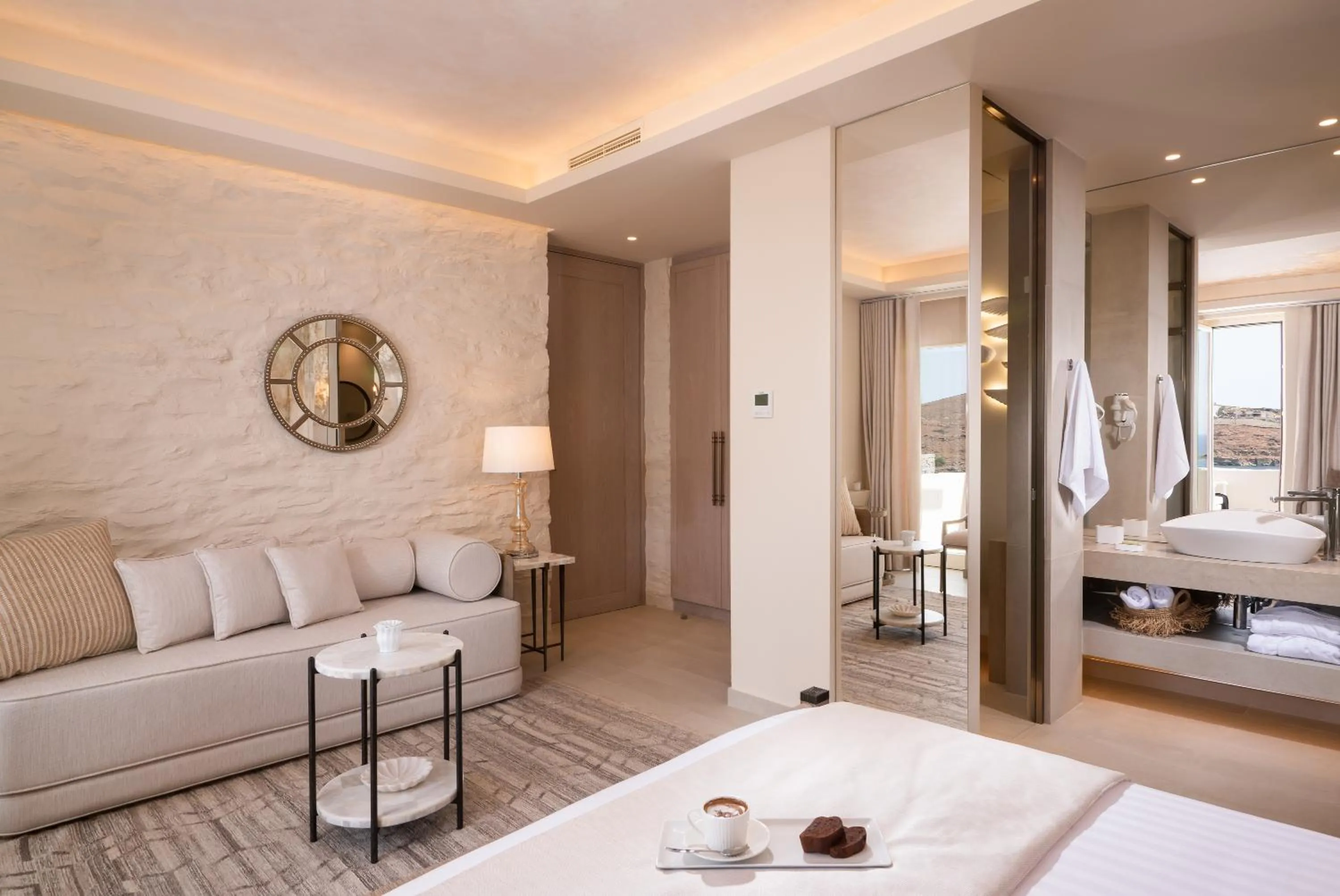 Bathroom, Bed in Ydor Hotel & Spa by Sandglass