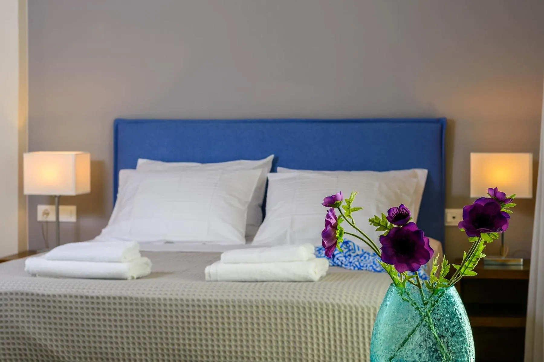 Bed in Elounda Colour Apartments