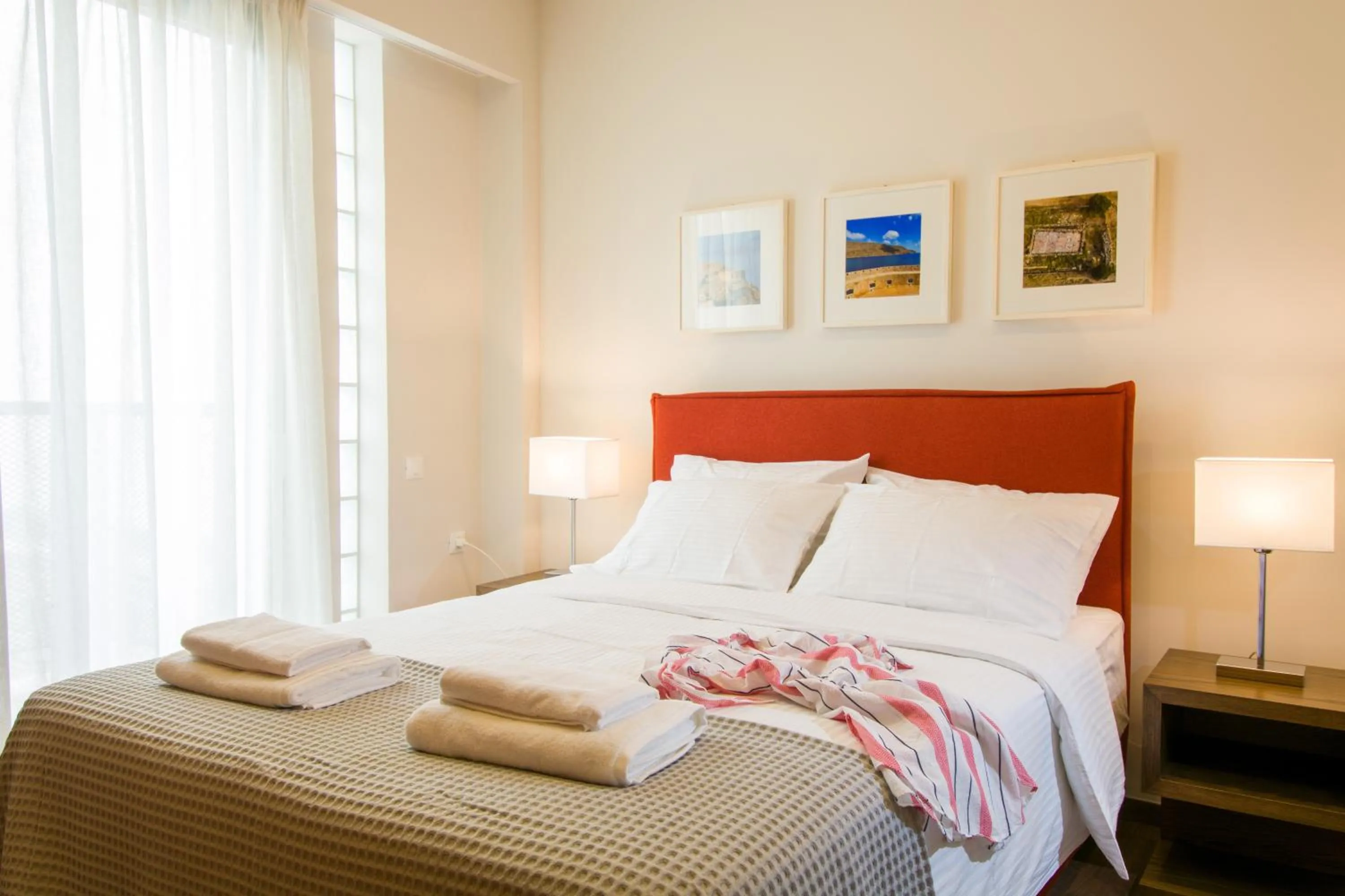Bed in Elounda Colour Apartments