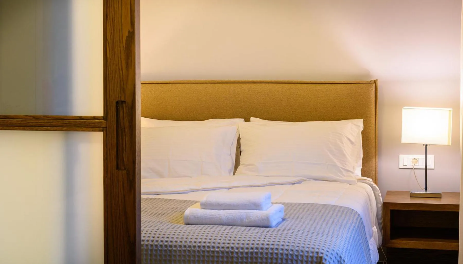 Bed in Elounda Colour Apartments