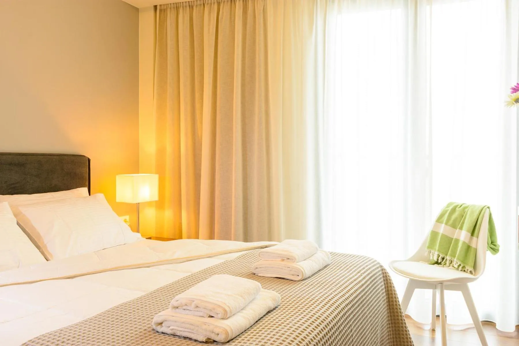 Bed in Elounda Colour Apartments