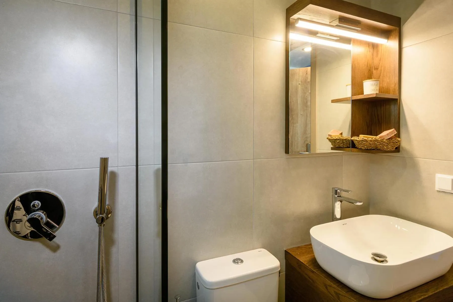 Shower in Elounda Colour Apartments