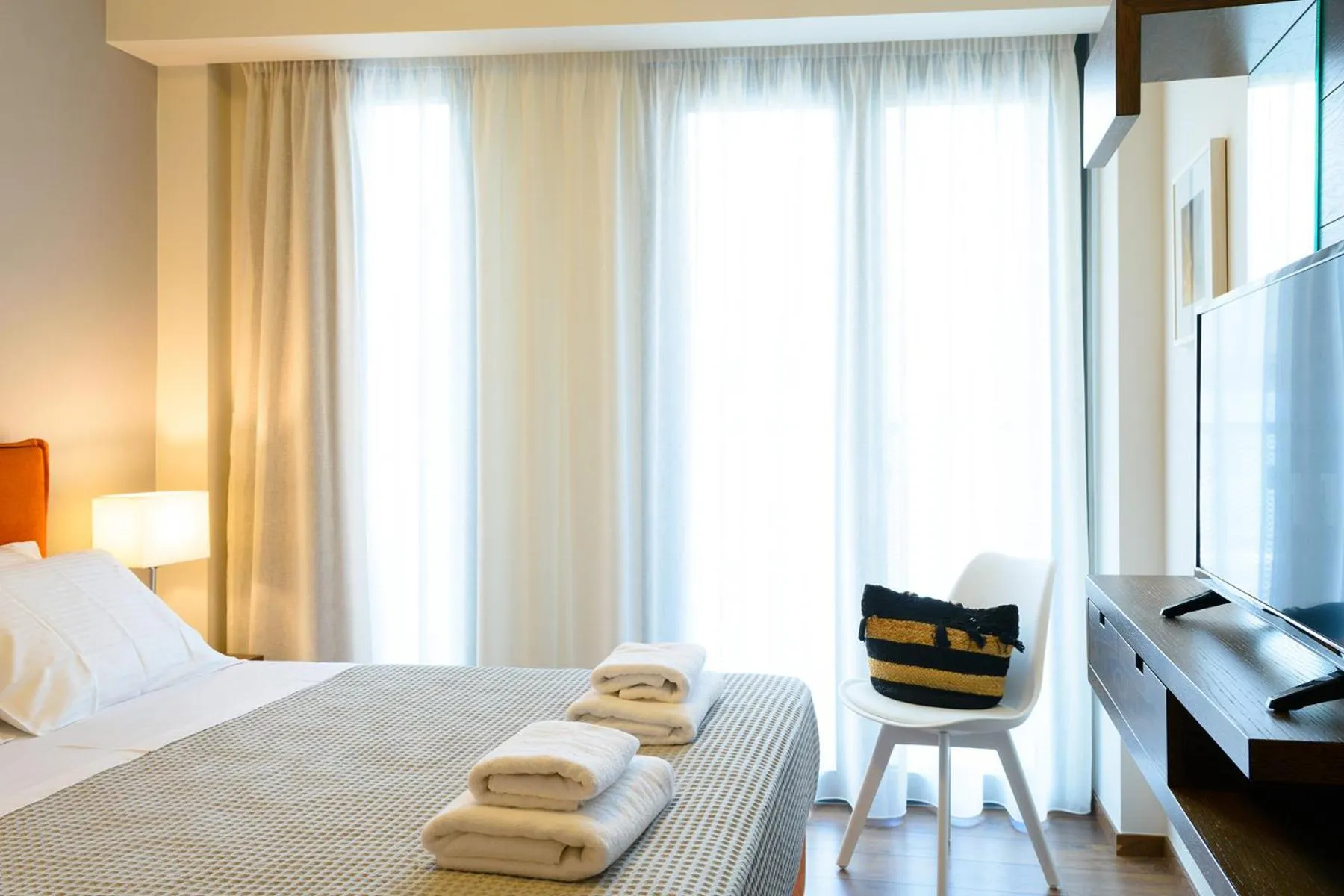 Bed in Elounda Colour Apartments