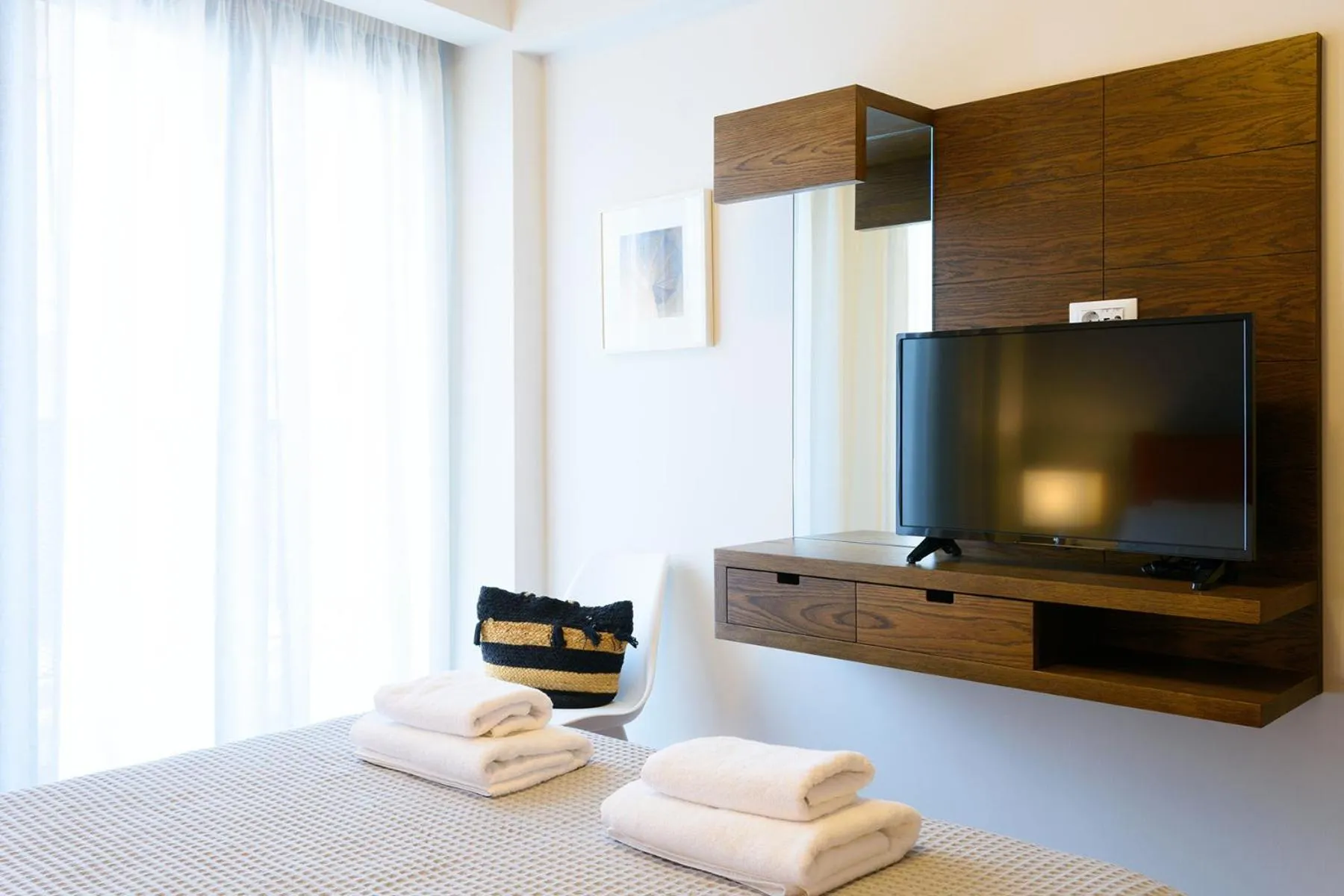 Bed in Elounda Colour Apartments