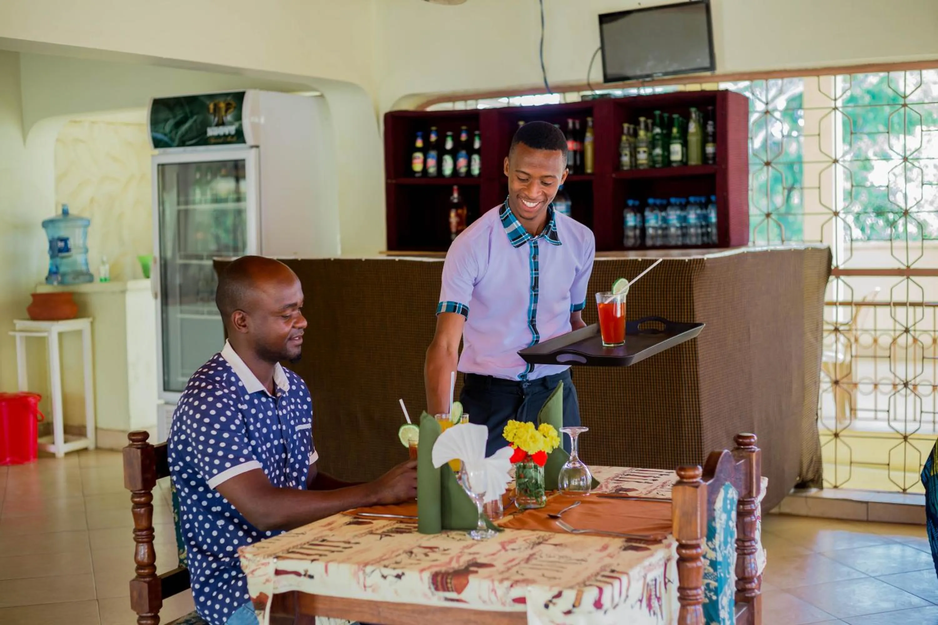 Drinks in Kilimanjaro Summit Lodge