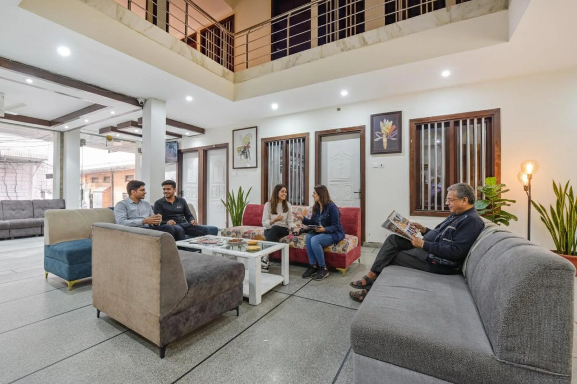 Seating area in FabHotel Prem Bihari