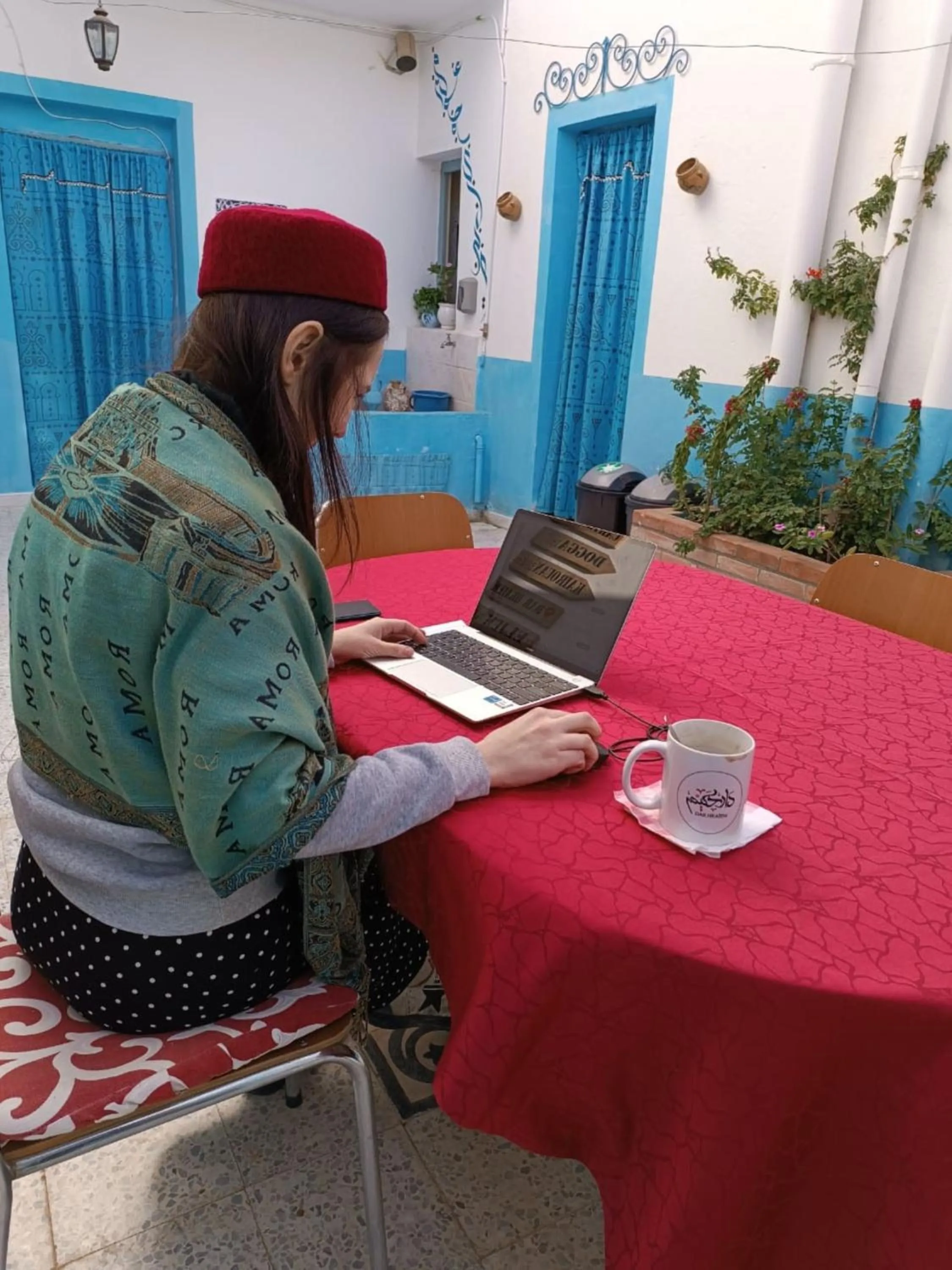 Inner courtyard view in Dar Hkaïem