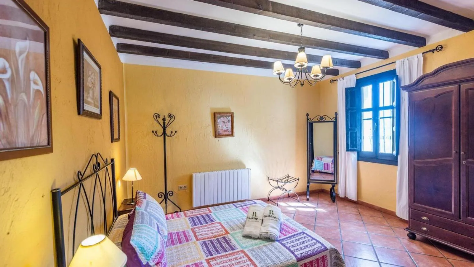 Bedroom, Bed in Villa Lagar Martinez Malaga by Ruralidays