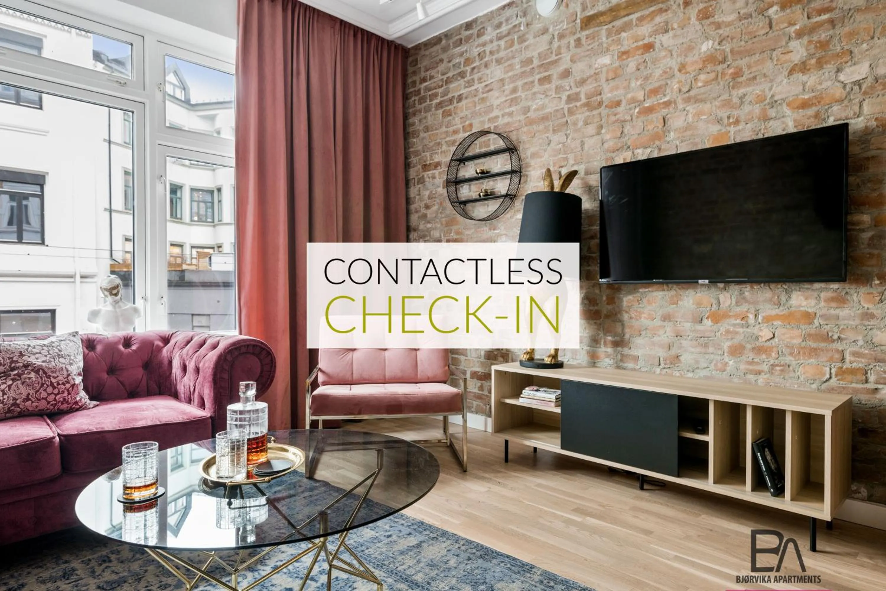 Living room in BJØRVIKA APARTMENTS - Solli