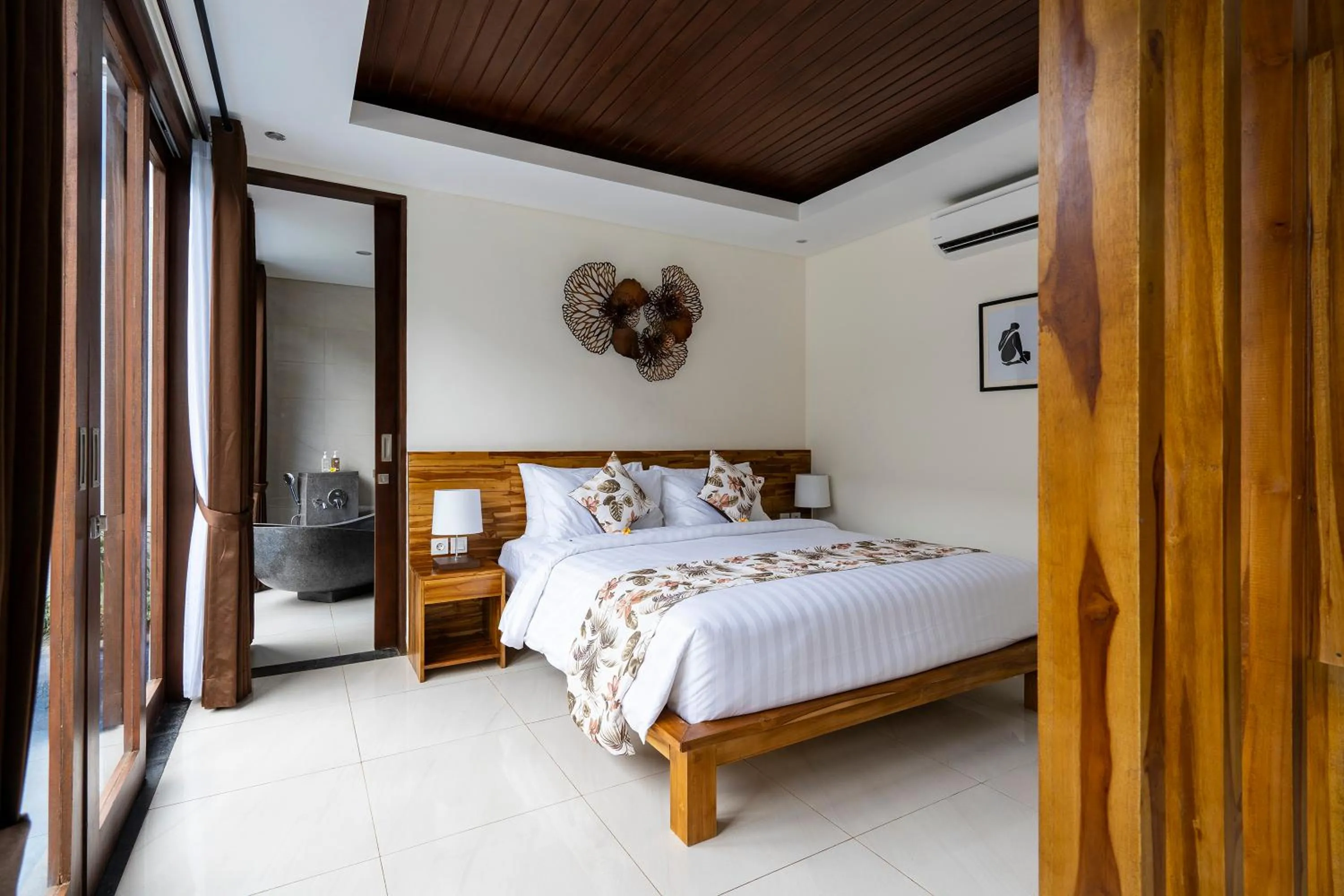 Bed in The Calna Villa Bali