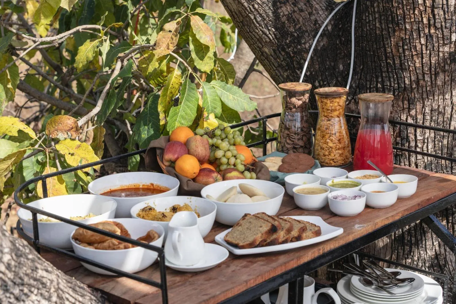 Breakfast in Panarpani Retreat Pachmarhi