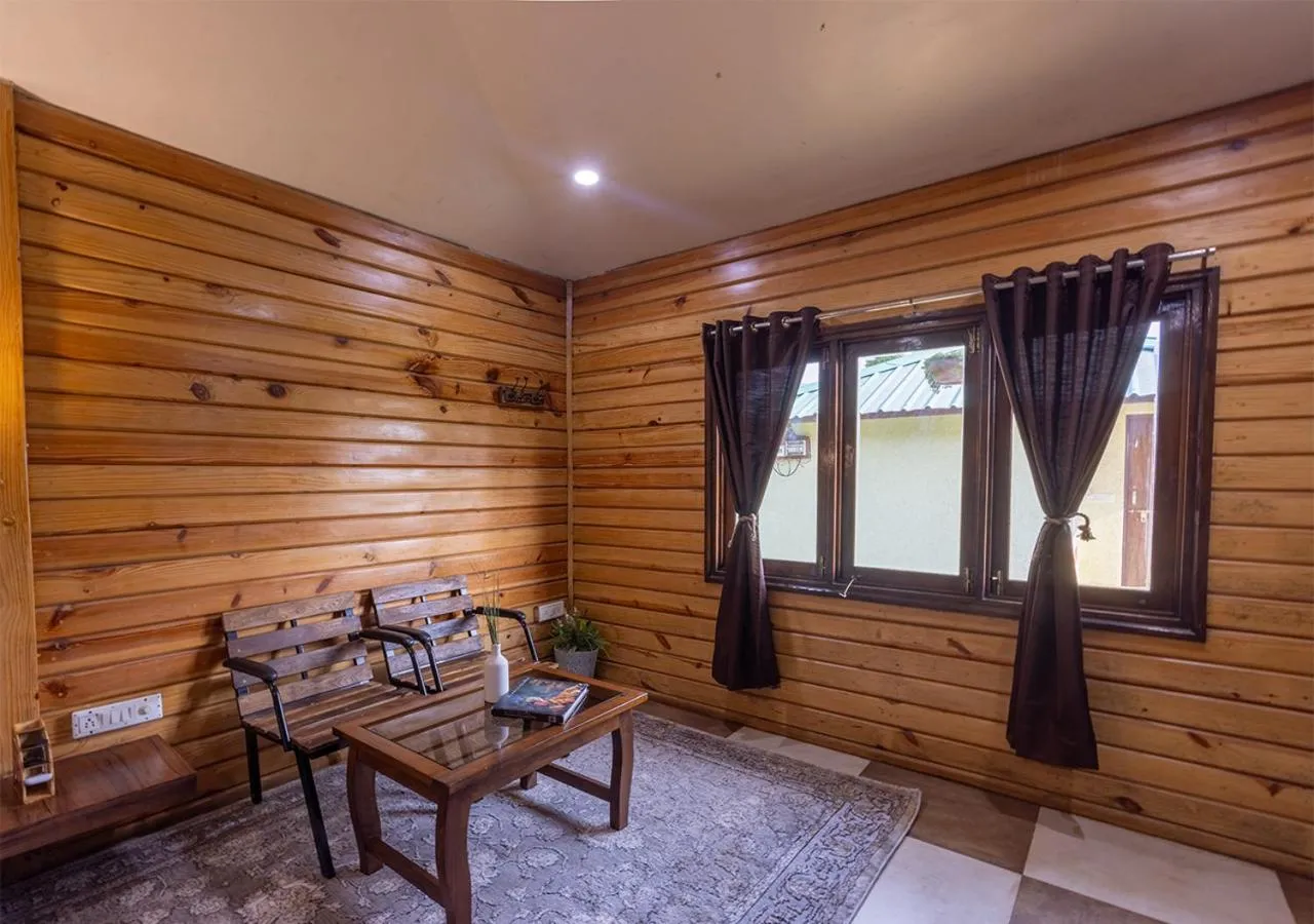 Seating area in Panarpani Retreat Pachmarhi