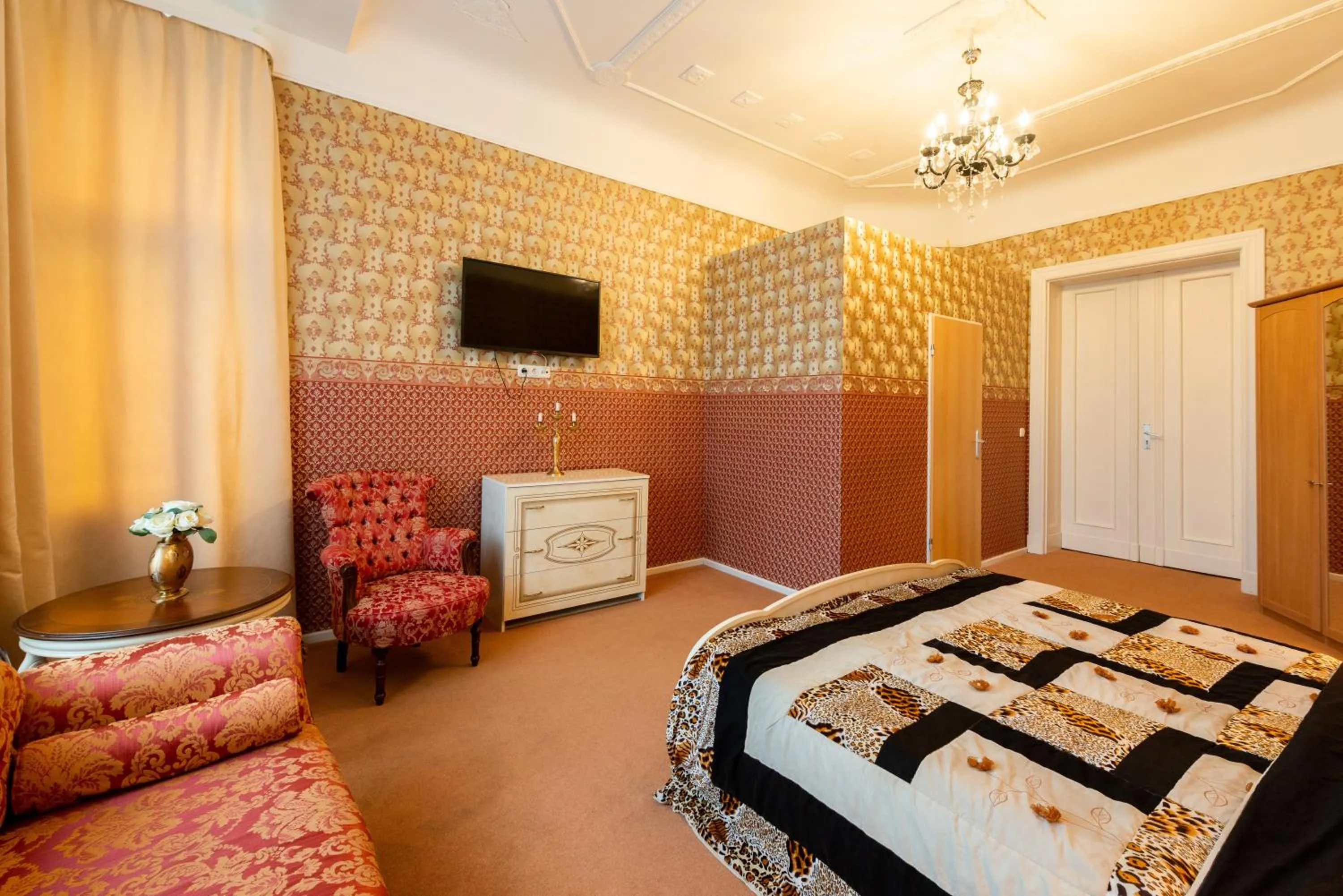 Bed in Hotel Pension Dahlem