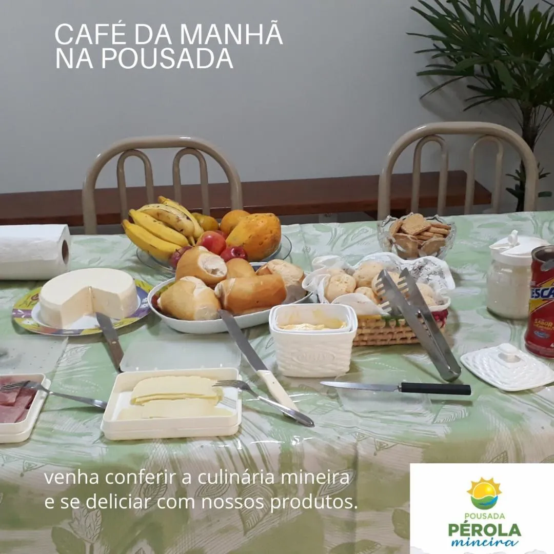 Food and drinks in Pousada Pérola Mineira