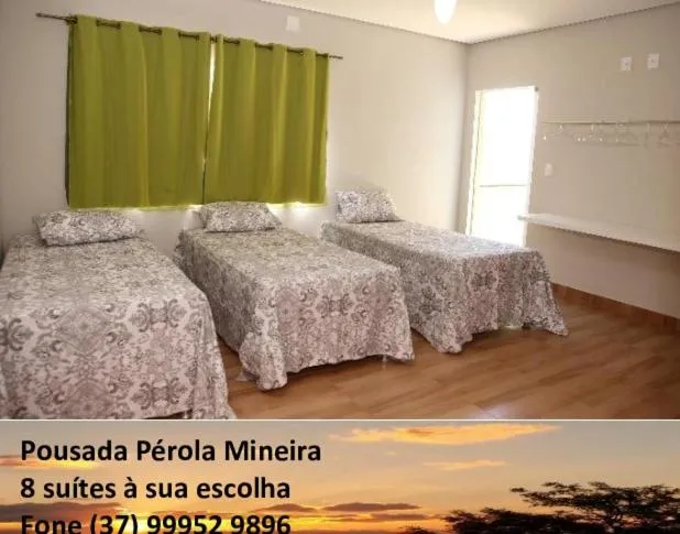 Bed in Pousada Pérola Mineira