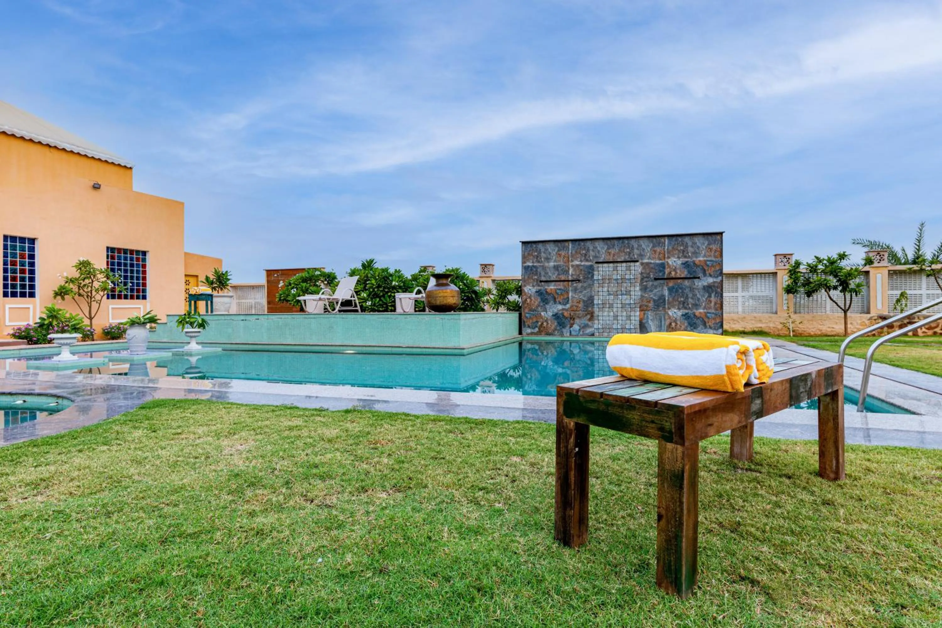 Swimming pool in Anand Bagh Resort & Spa by Ananta