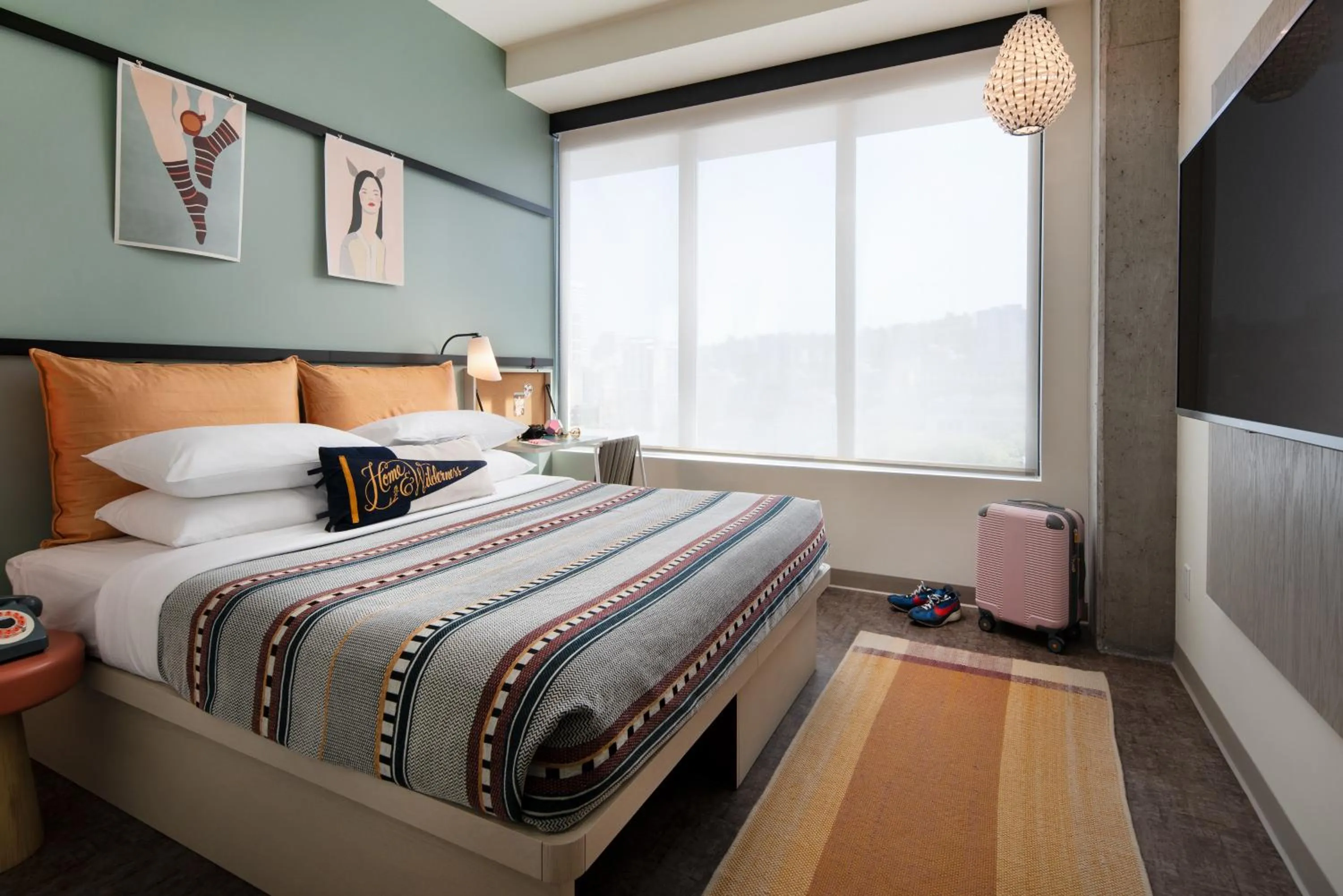 Bed in Moxy Portland Downtown