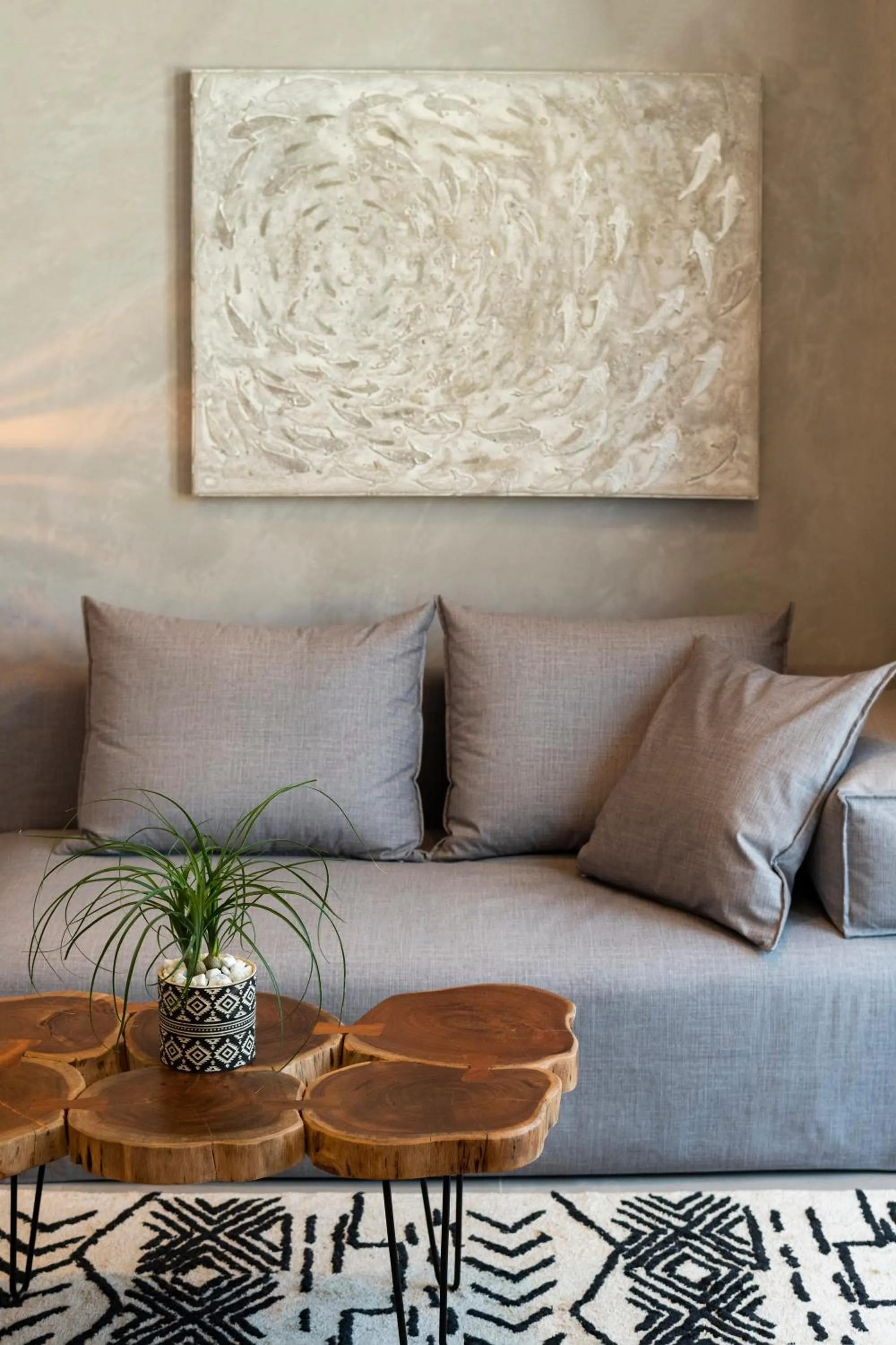 Seating area in Petalo Suites