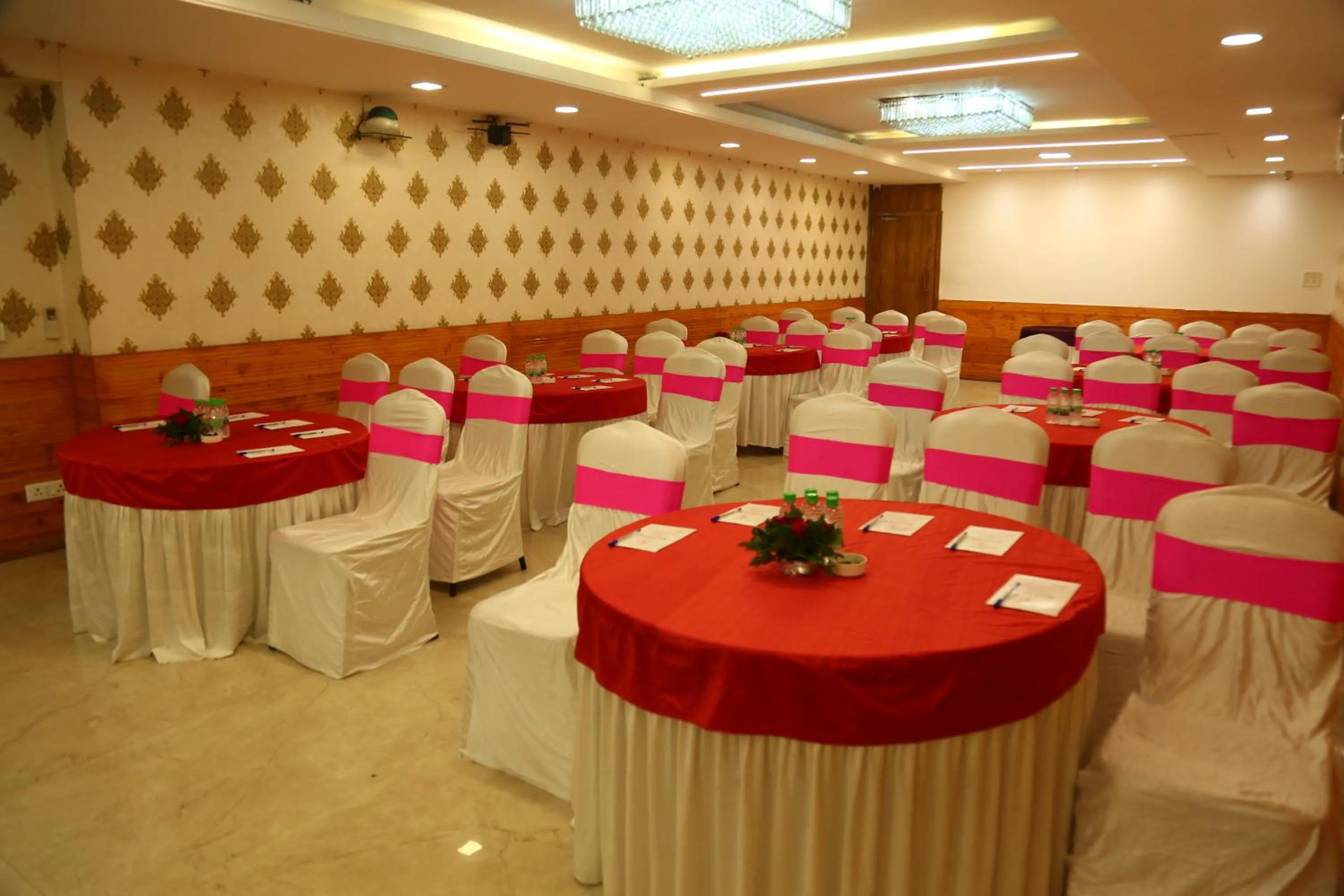 Seating area in Hotel Konark Inn
