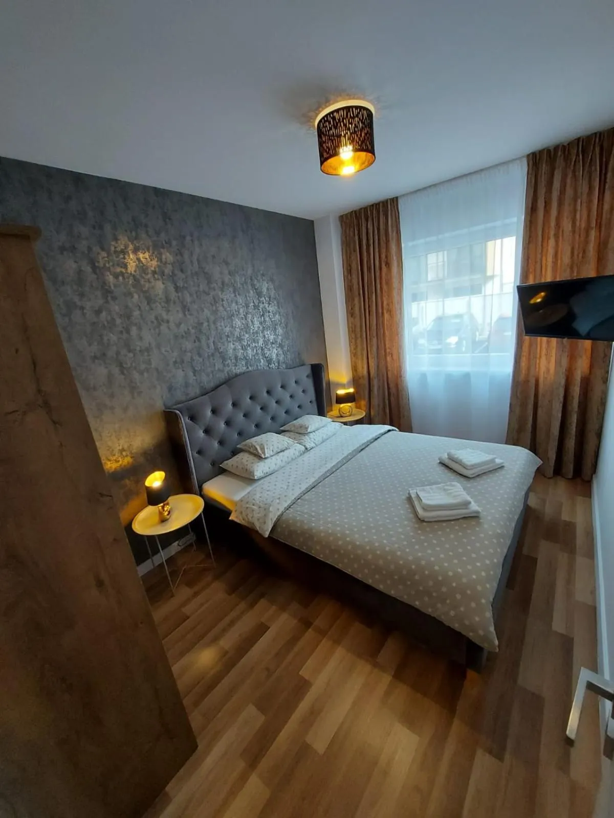 Bed in Panoramic Apartments Oradea