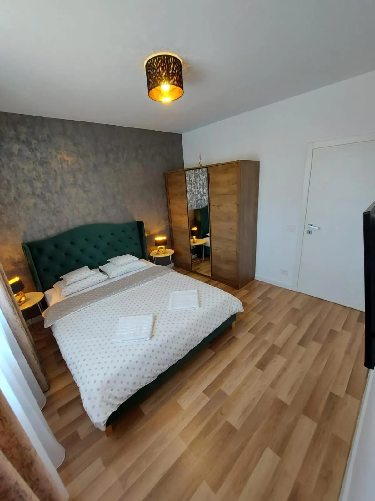 Bed in Panoramic Apartments Oradea