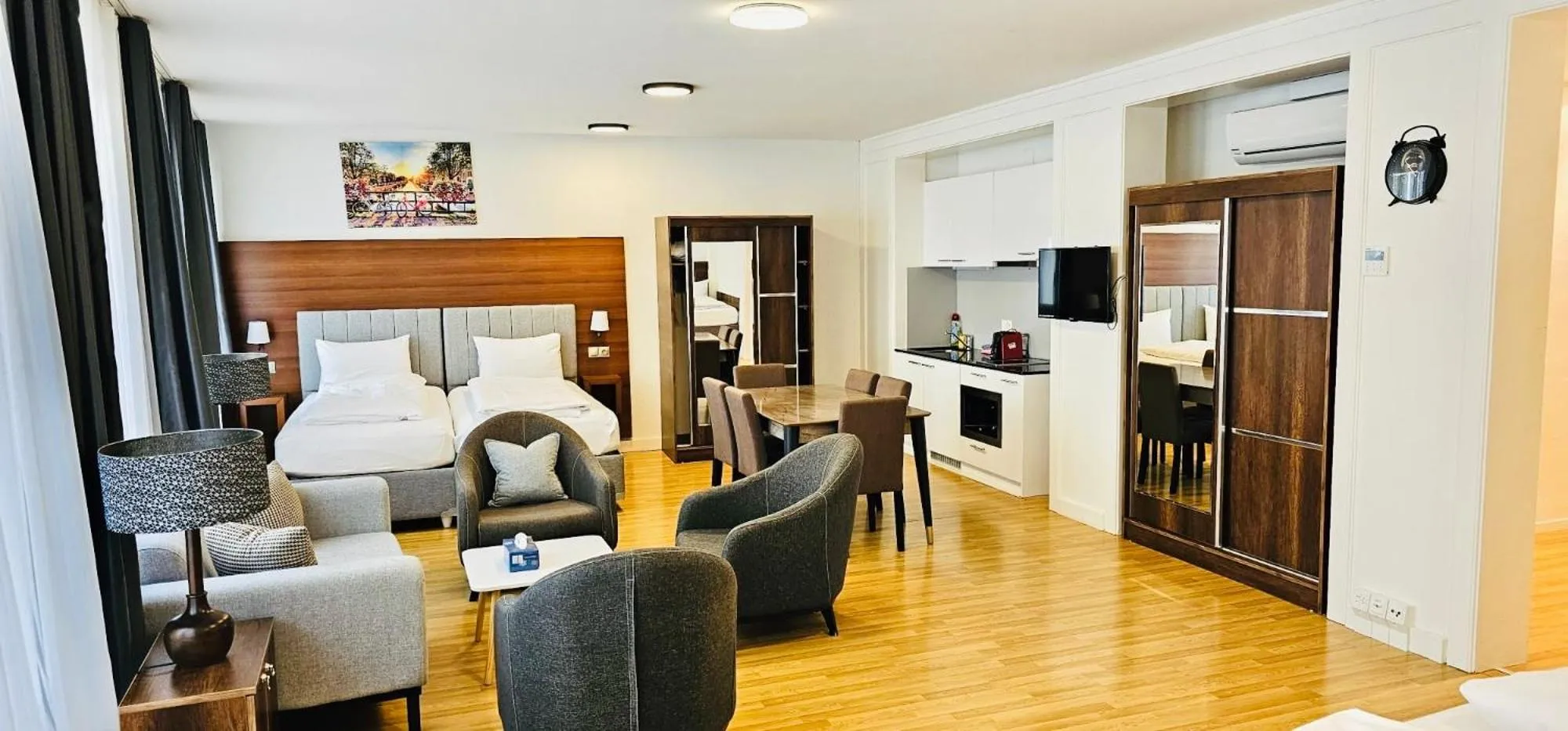 Seating area in Akomo Bern