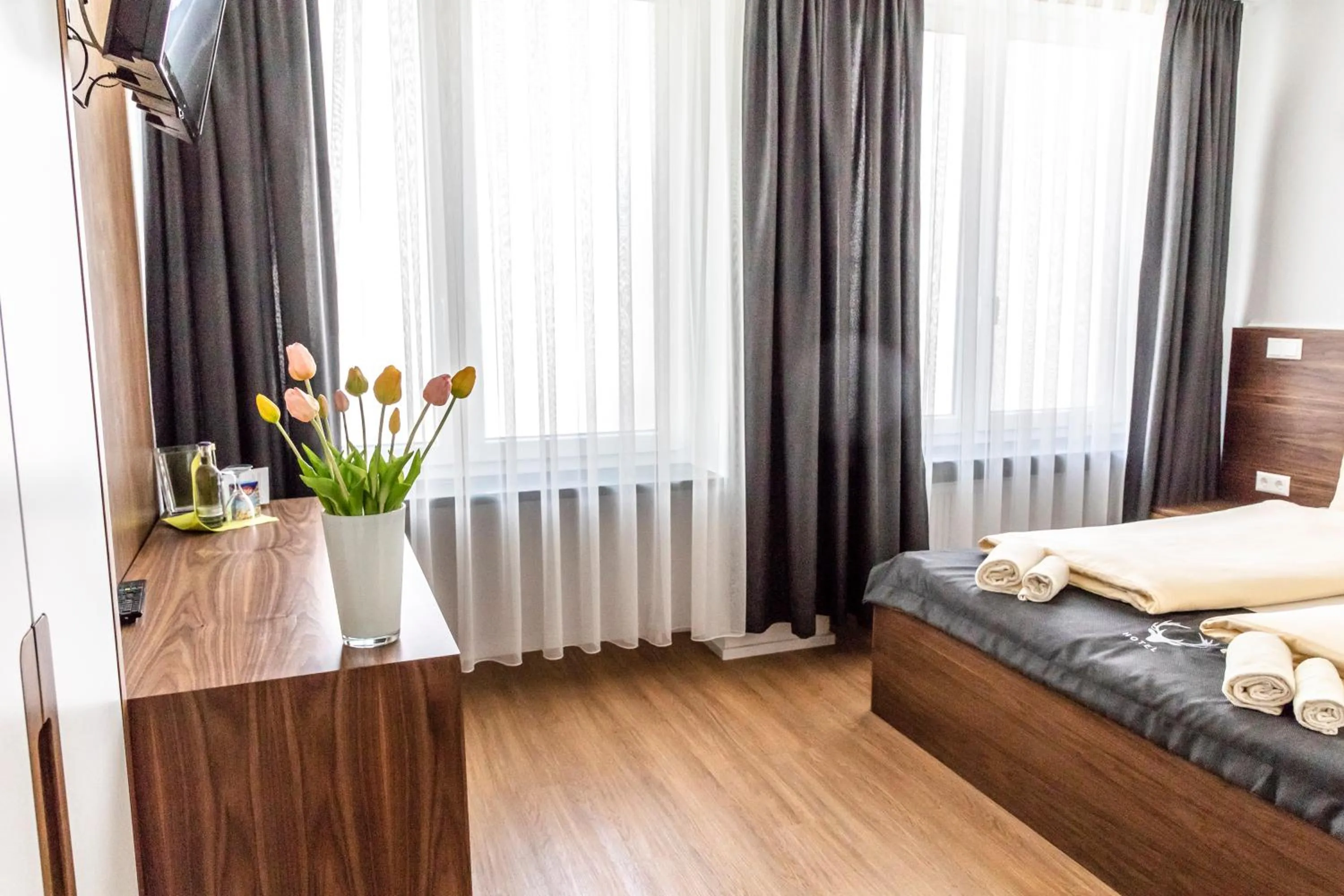 TV and multimedia, Bed in Hotel JÄGERHAUS in Singen am Hohentwiel