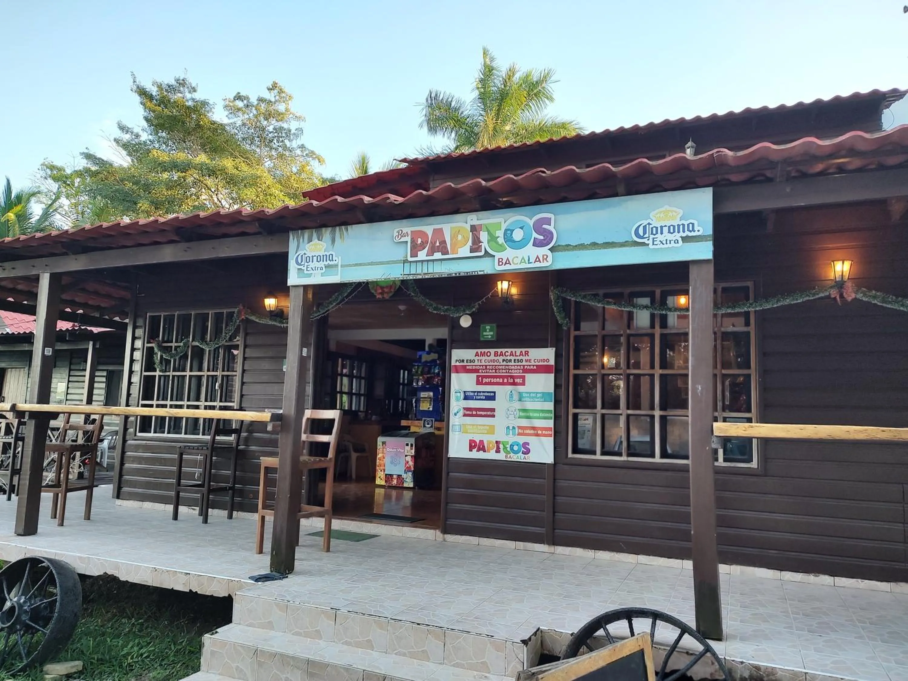 Property building in Papitos Bacalar Hotel and Marina