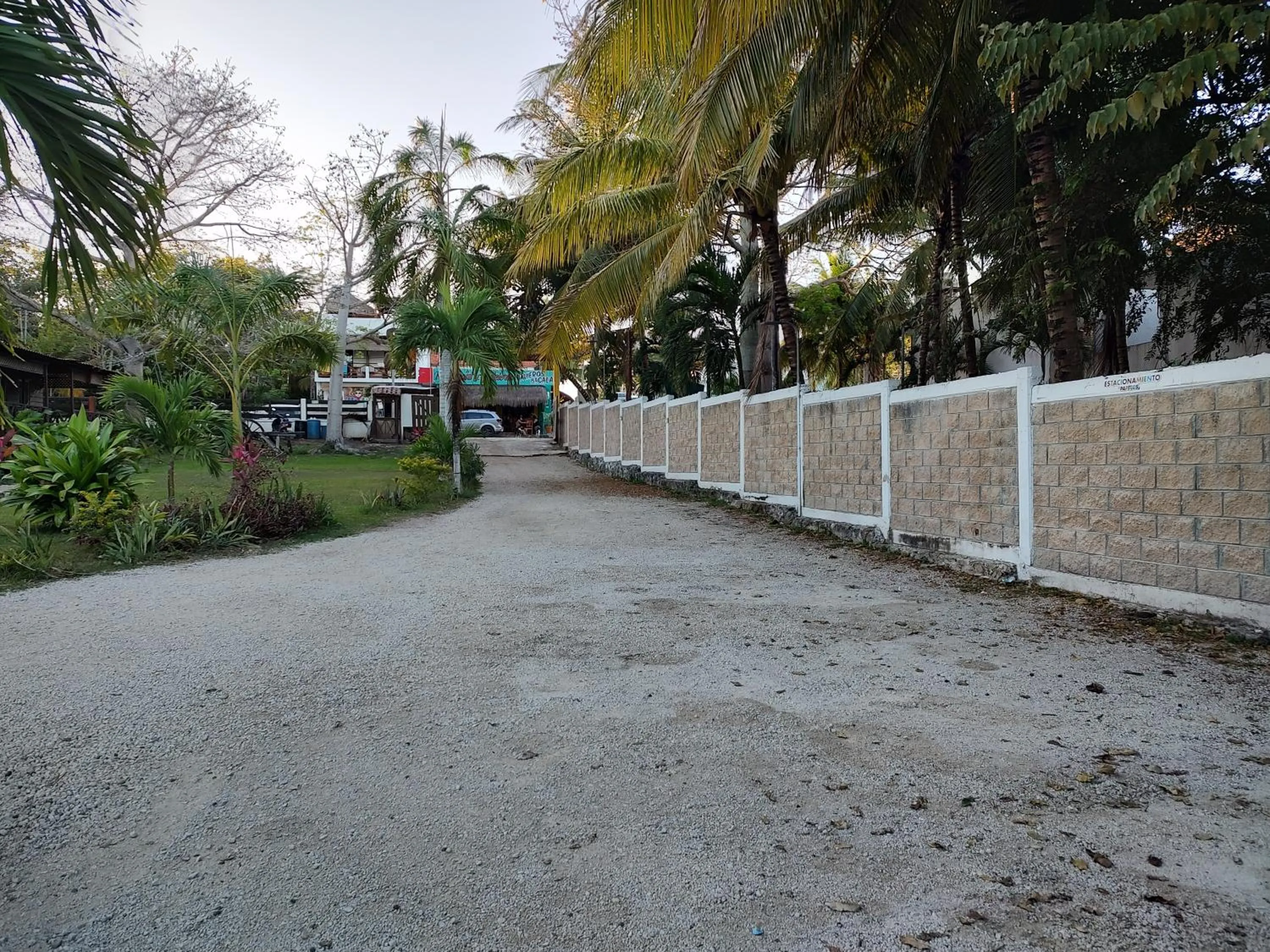 Parking in Papitos Bacalar Hotel and Marina