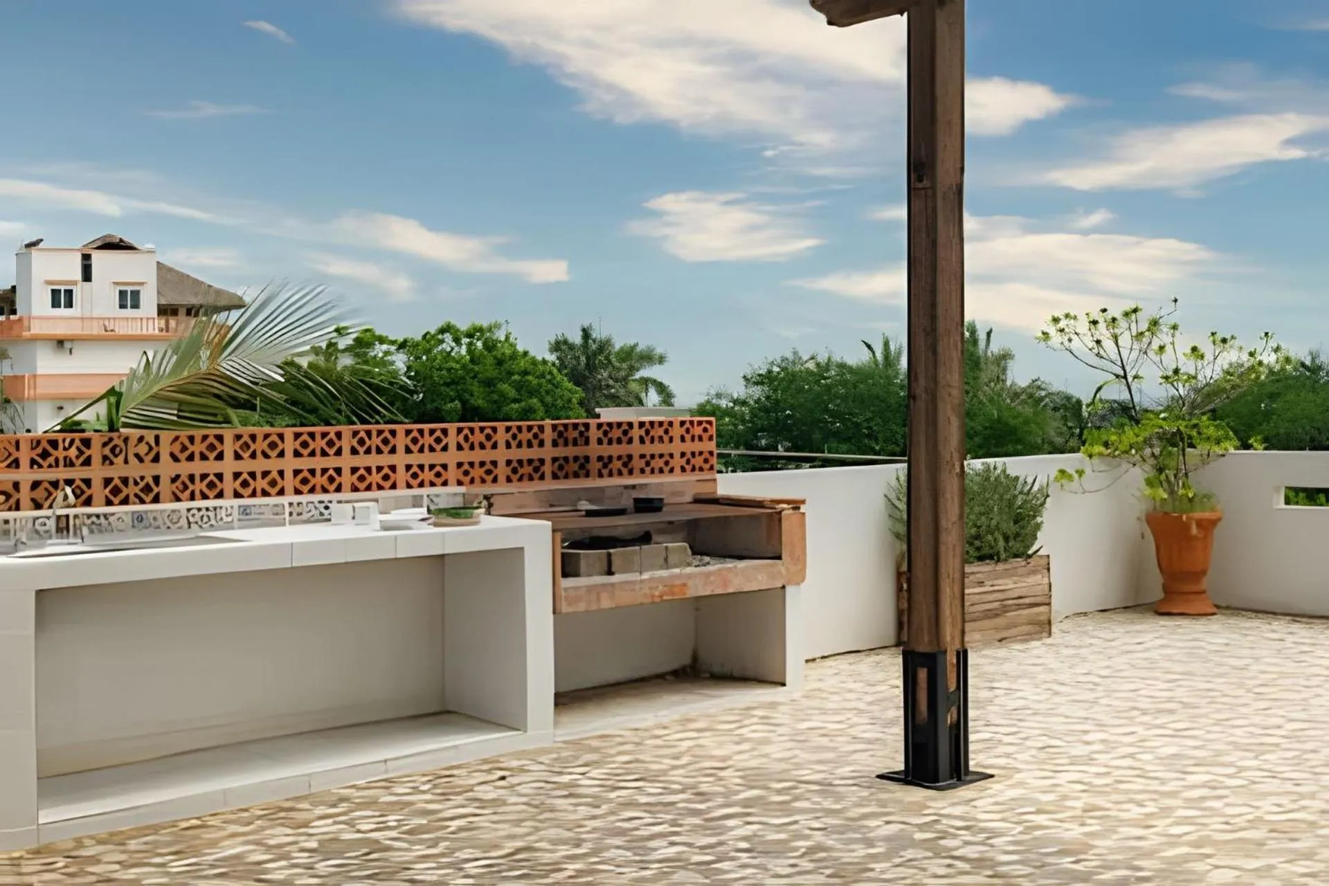 Seating area in La Aurora Puerto Escondido