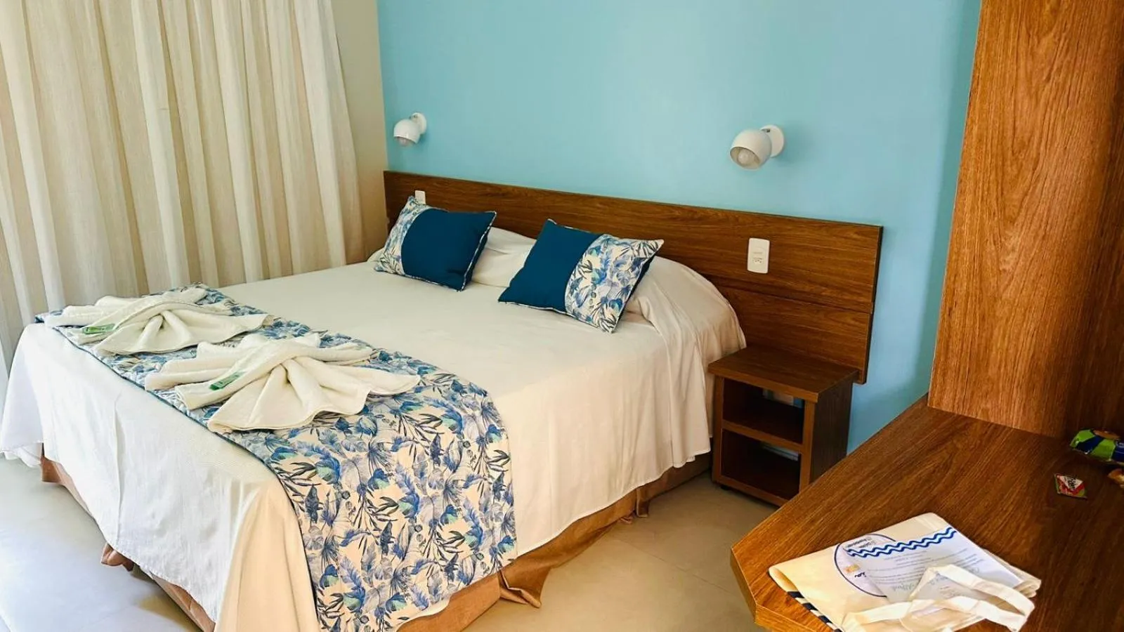 Bed in Pousada Cantinho da Praia