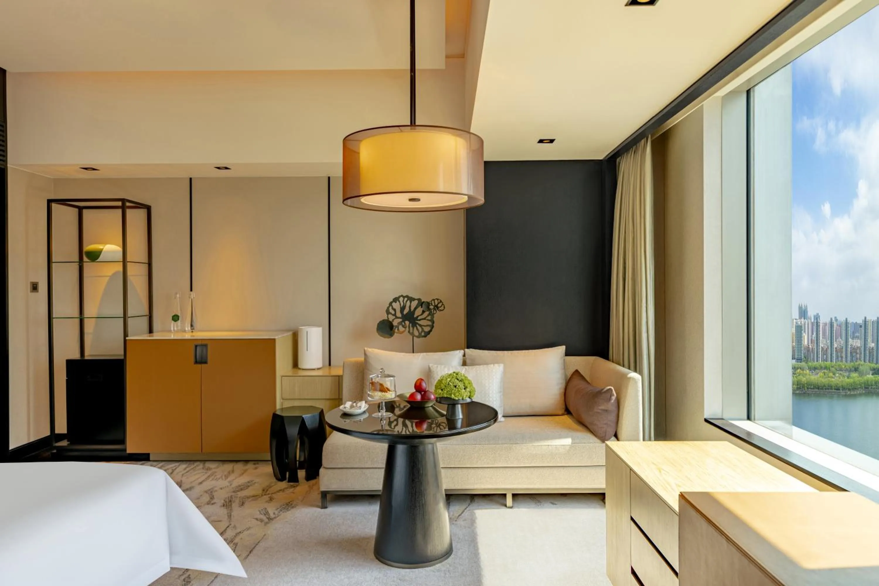 Bed in New World Shenyang Hotel