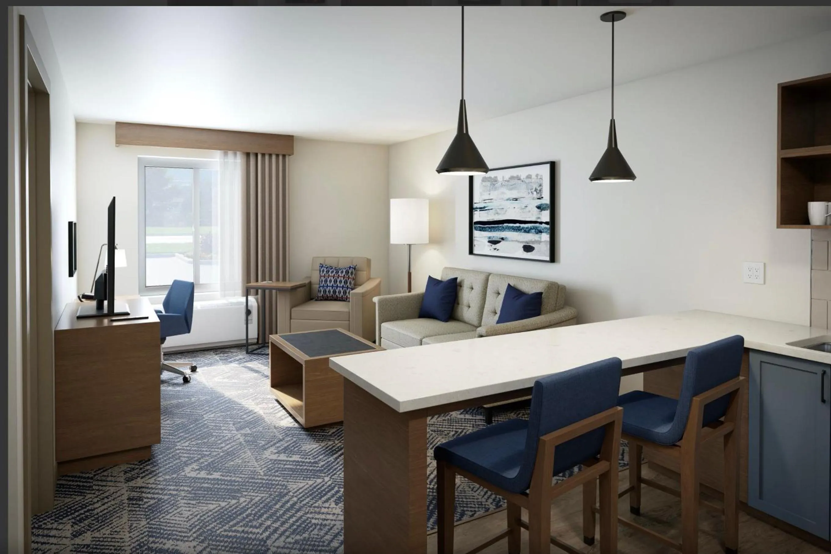 Living room in Candlewood Suites - Asheville Downtown by IHG