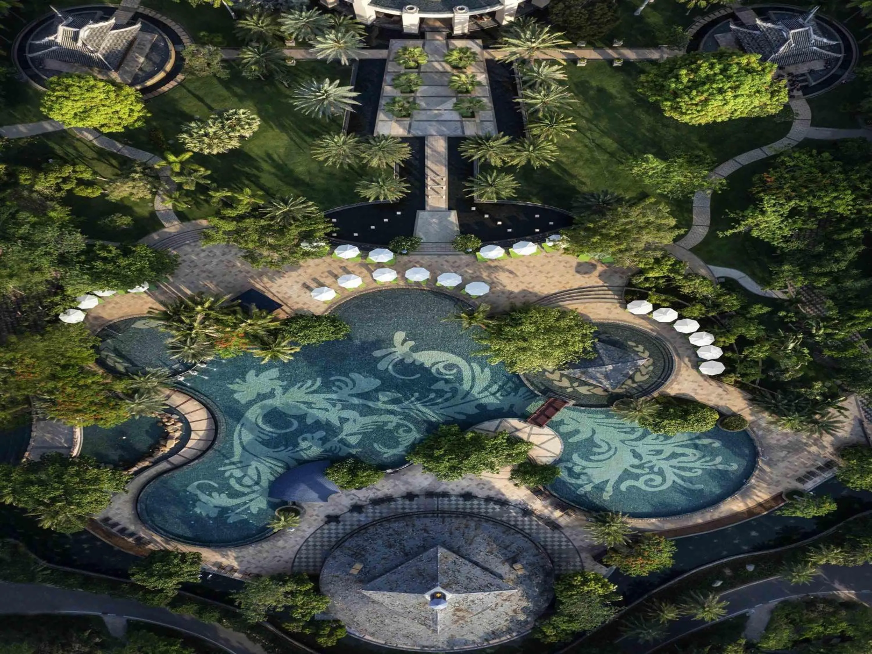 Pool view in Fairmont Sanya Haitang Bay