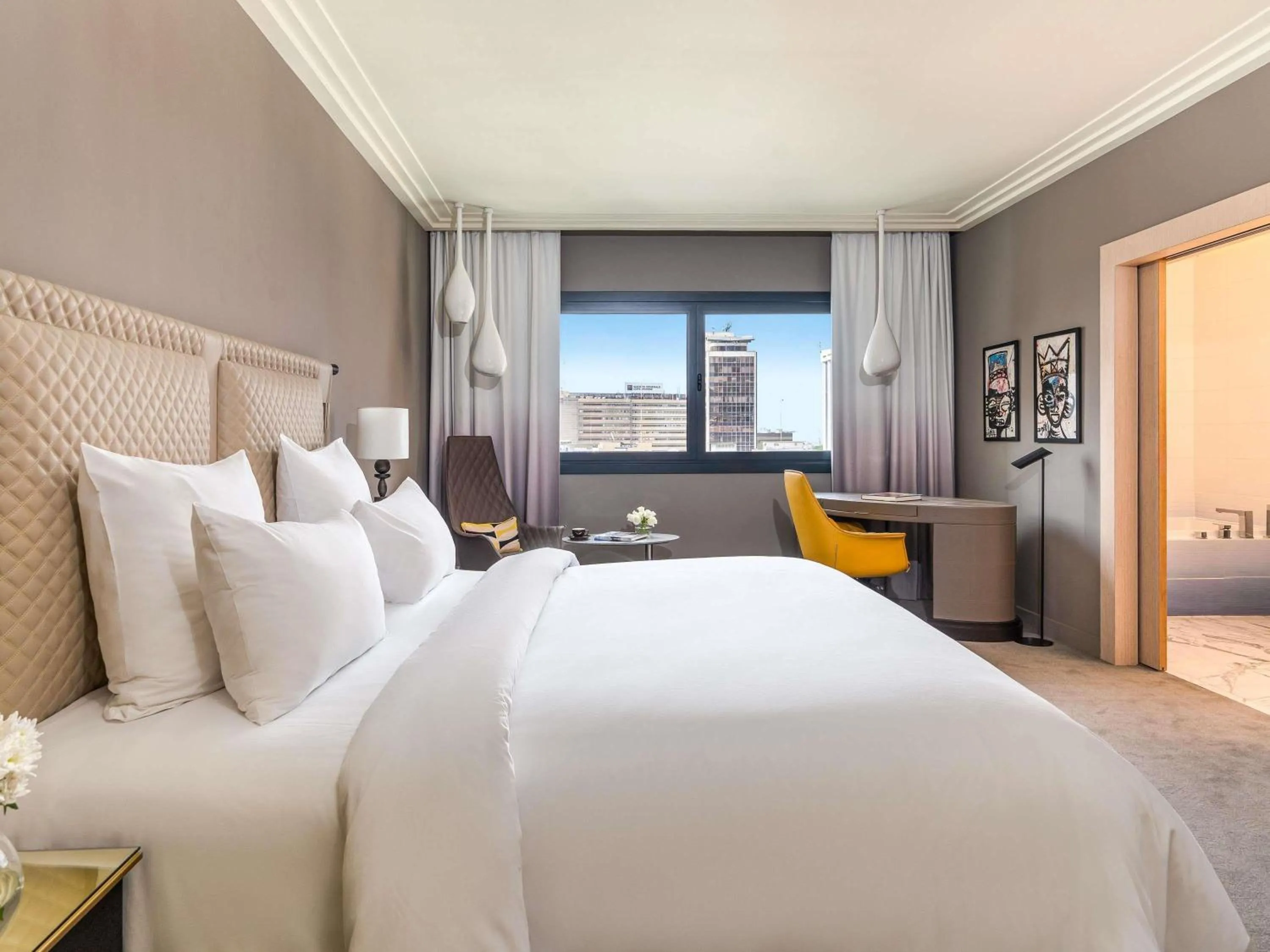 Property building, Bed in Movenpick Hotel Abidjan-Accor Group