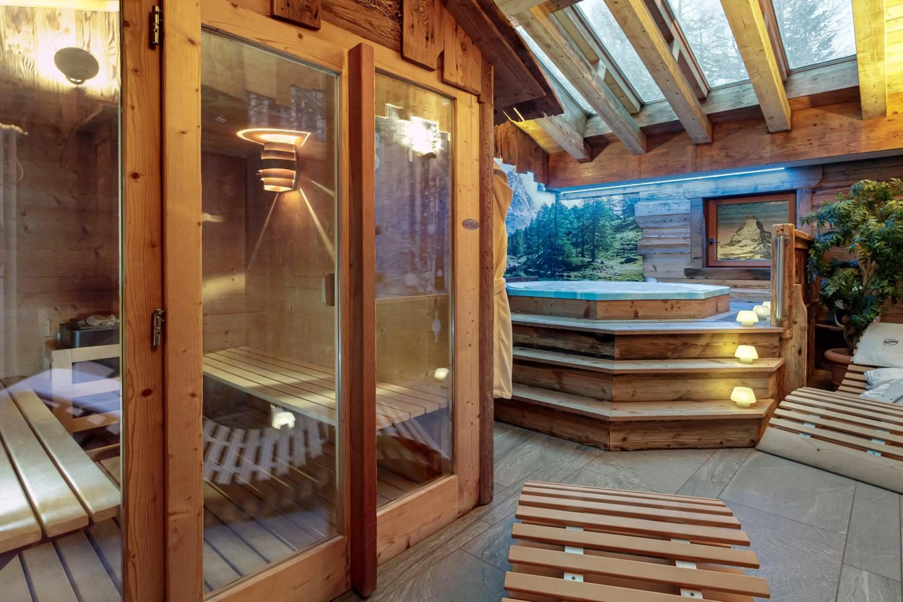 Sauna in Francois Boutique Rooms - Matterhorn Retreat & SPA in Cervinia