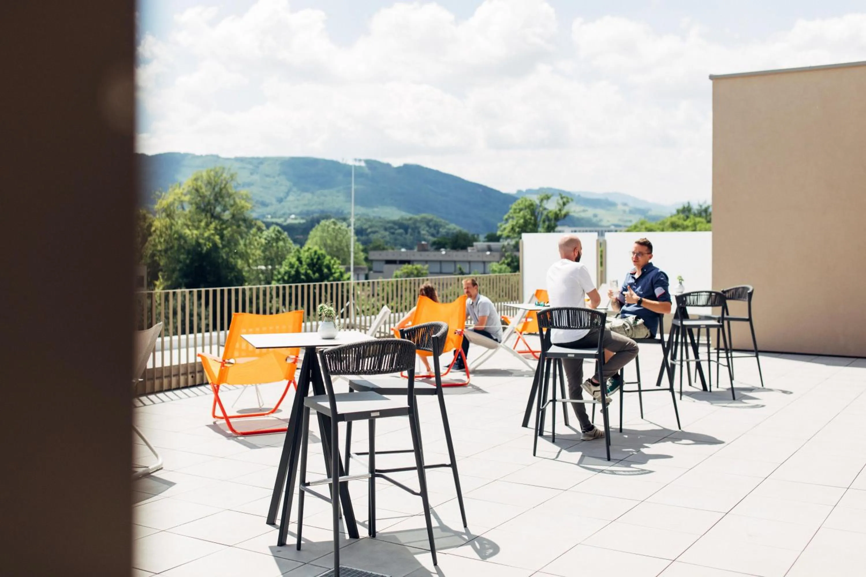Balcony/Terrace in harry's home Steyr hotel & apartments