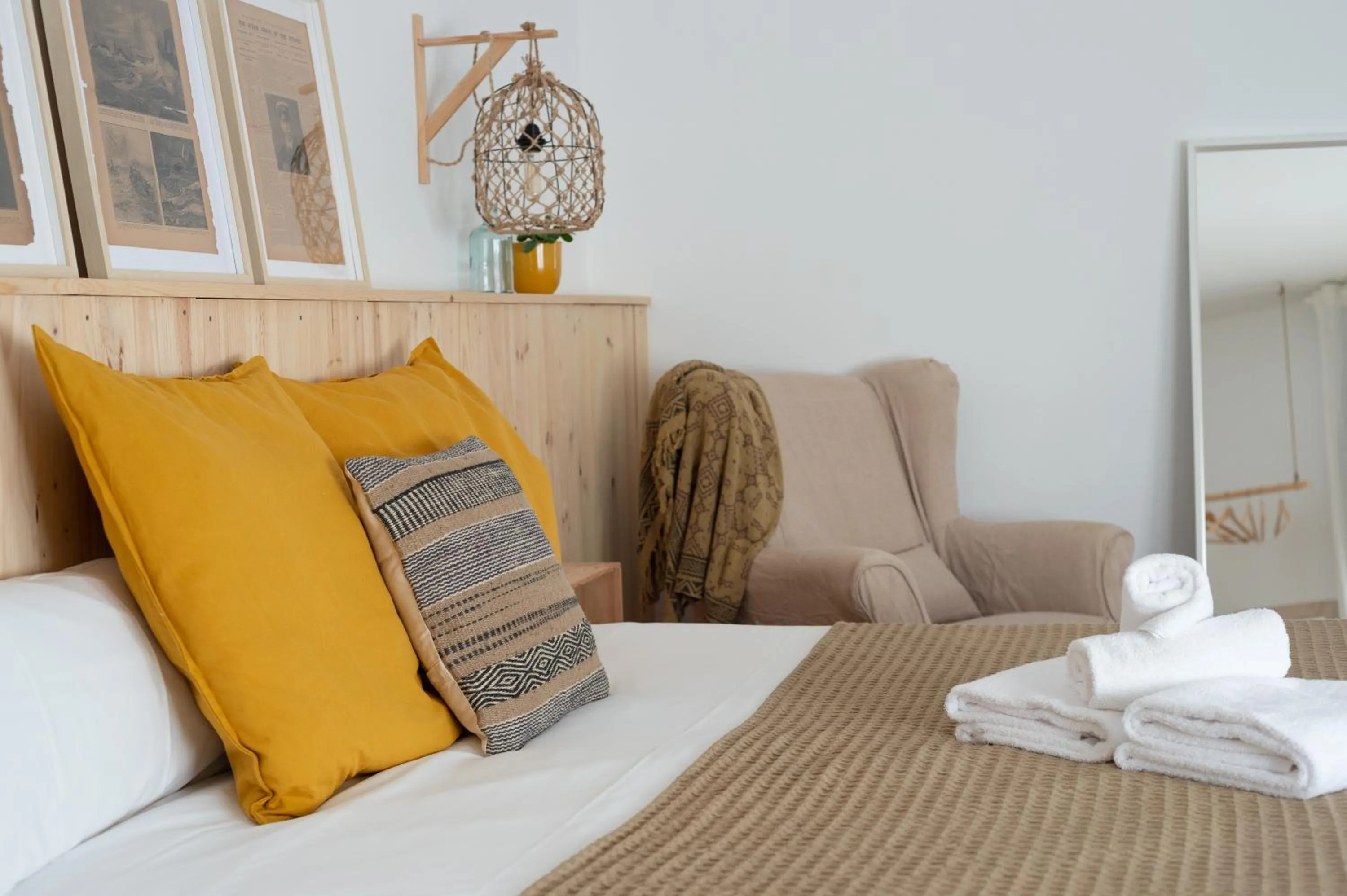 Bed in Hostal Sa Teula