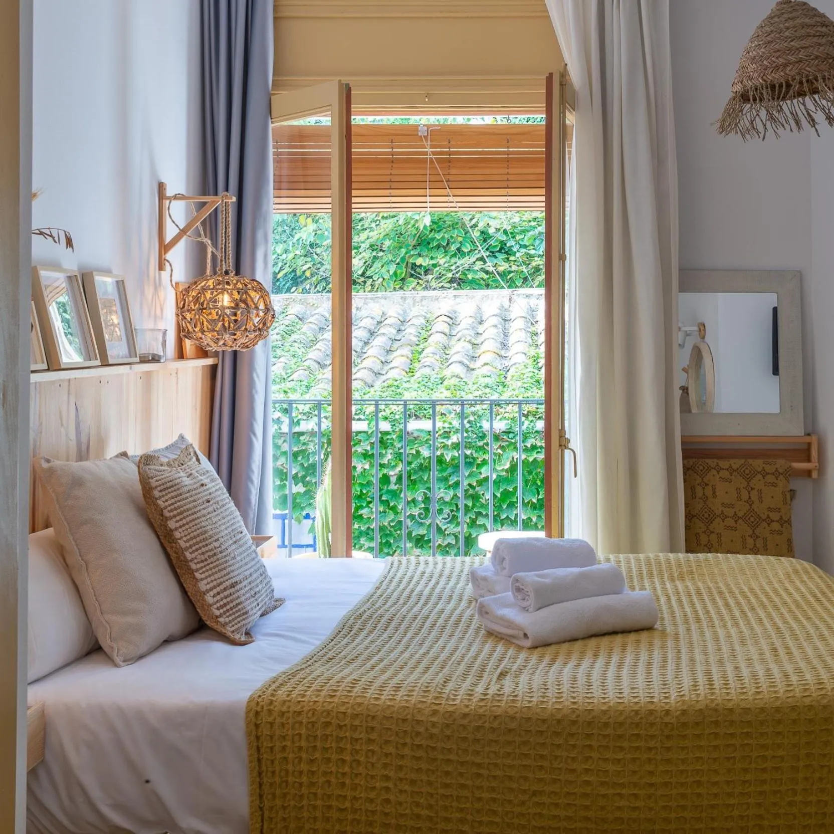 Bed in Hostal Sa Teula