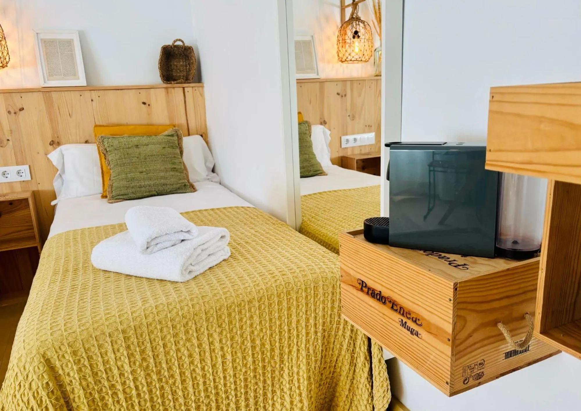 Bed in Hostal Sa Teula