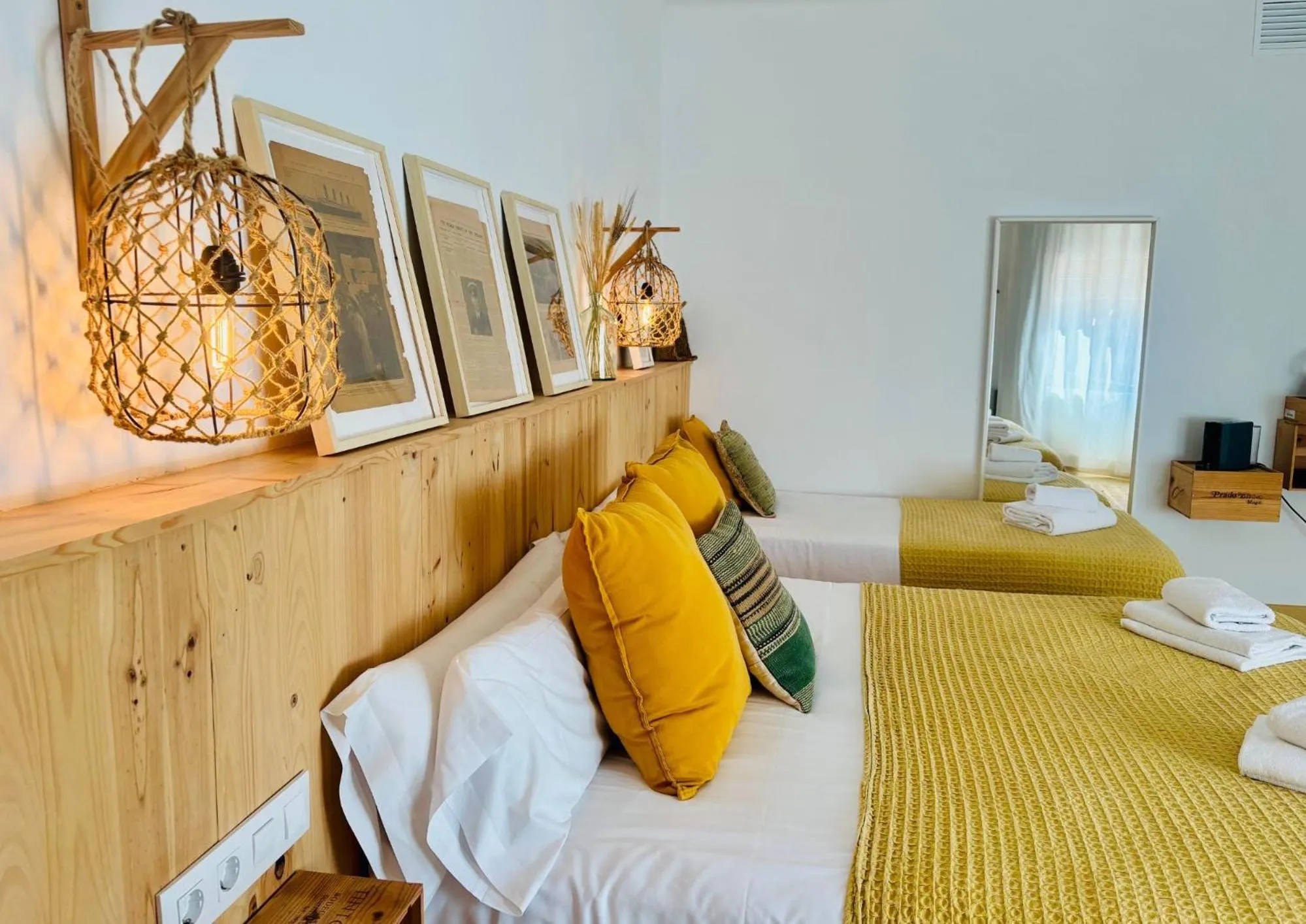 Bed in Hostal Sa Teula